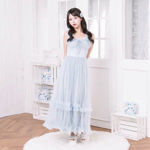《LAFARY closet》チュールフリルロングワンピース 1