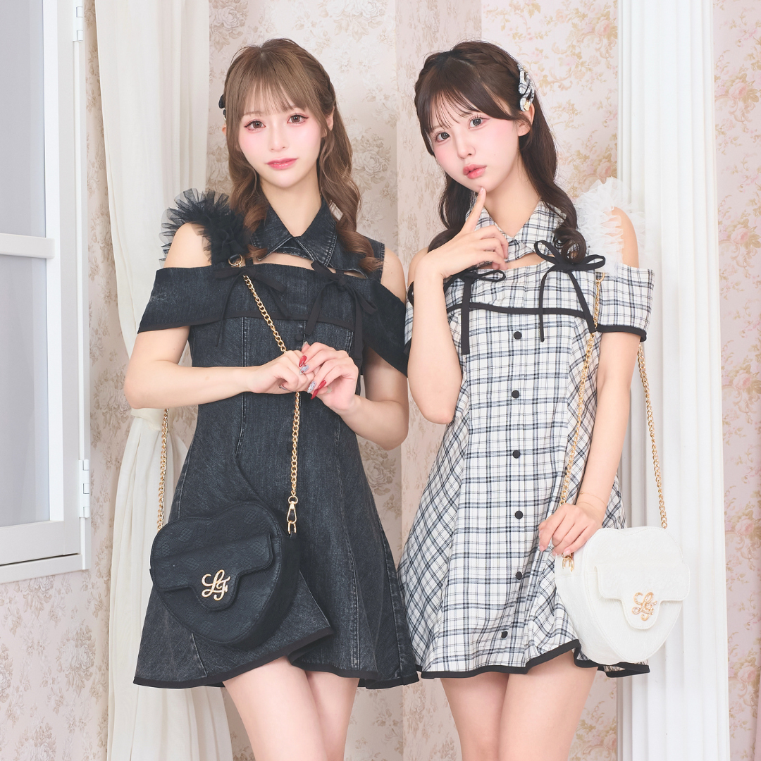 《LAFARY closet》チュールレースハートバッグ