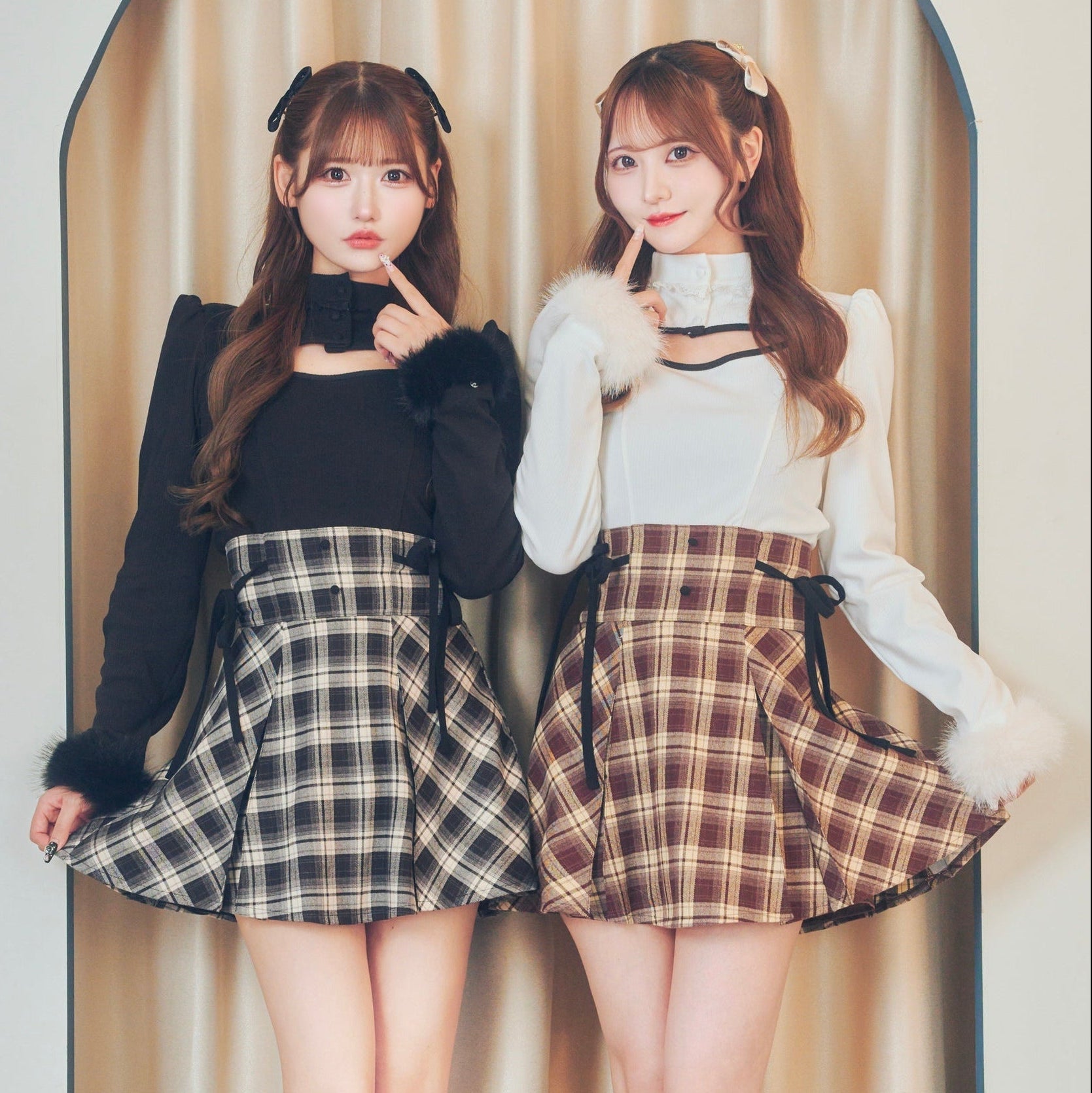 《LAFARY》ボックスプリーツスカート