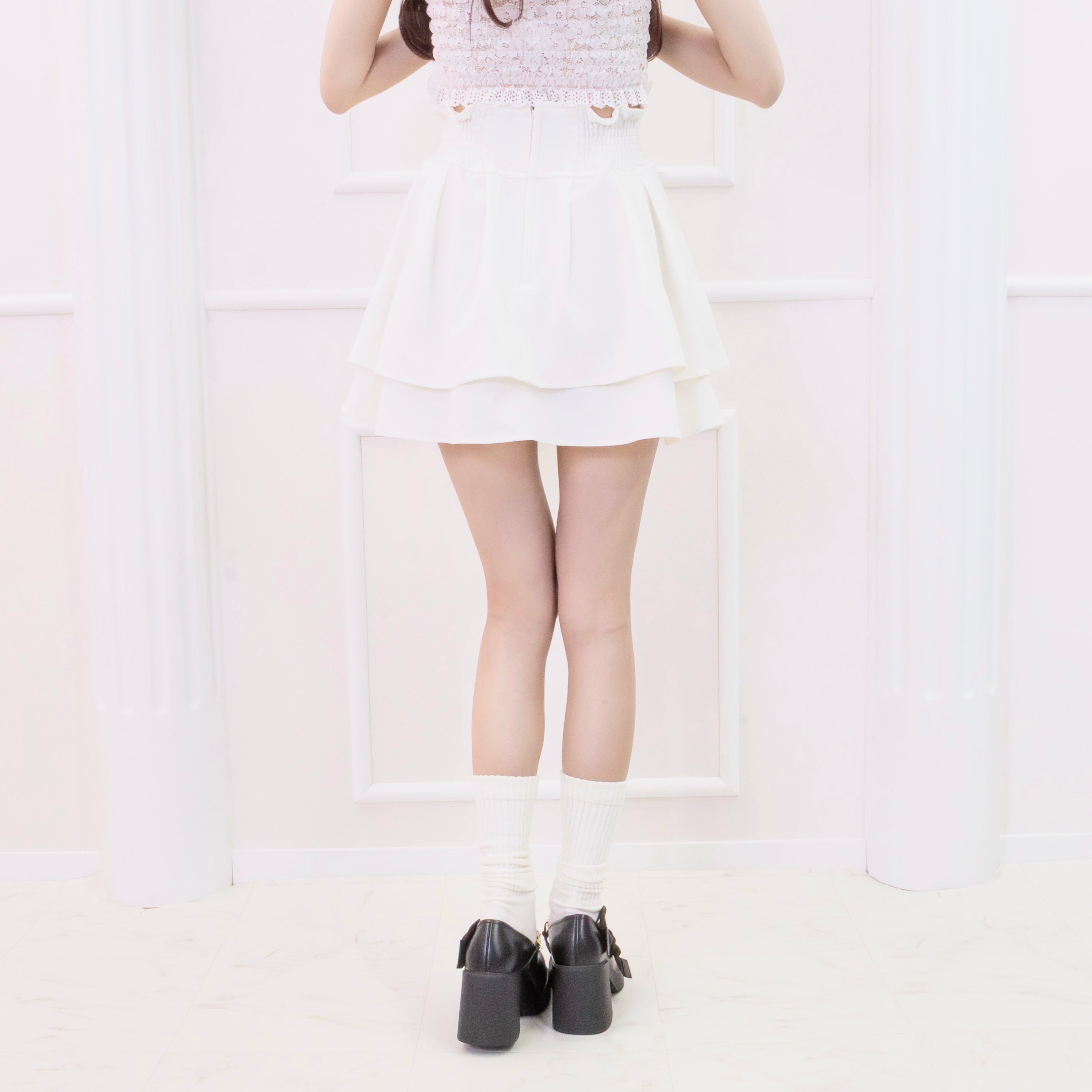 《LAFARY》サイドリボンスカート