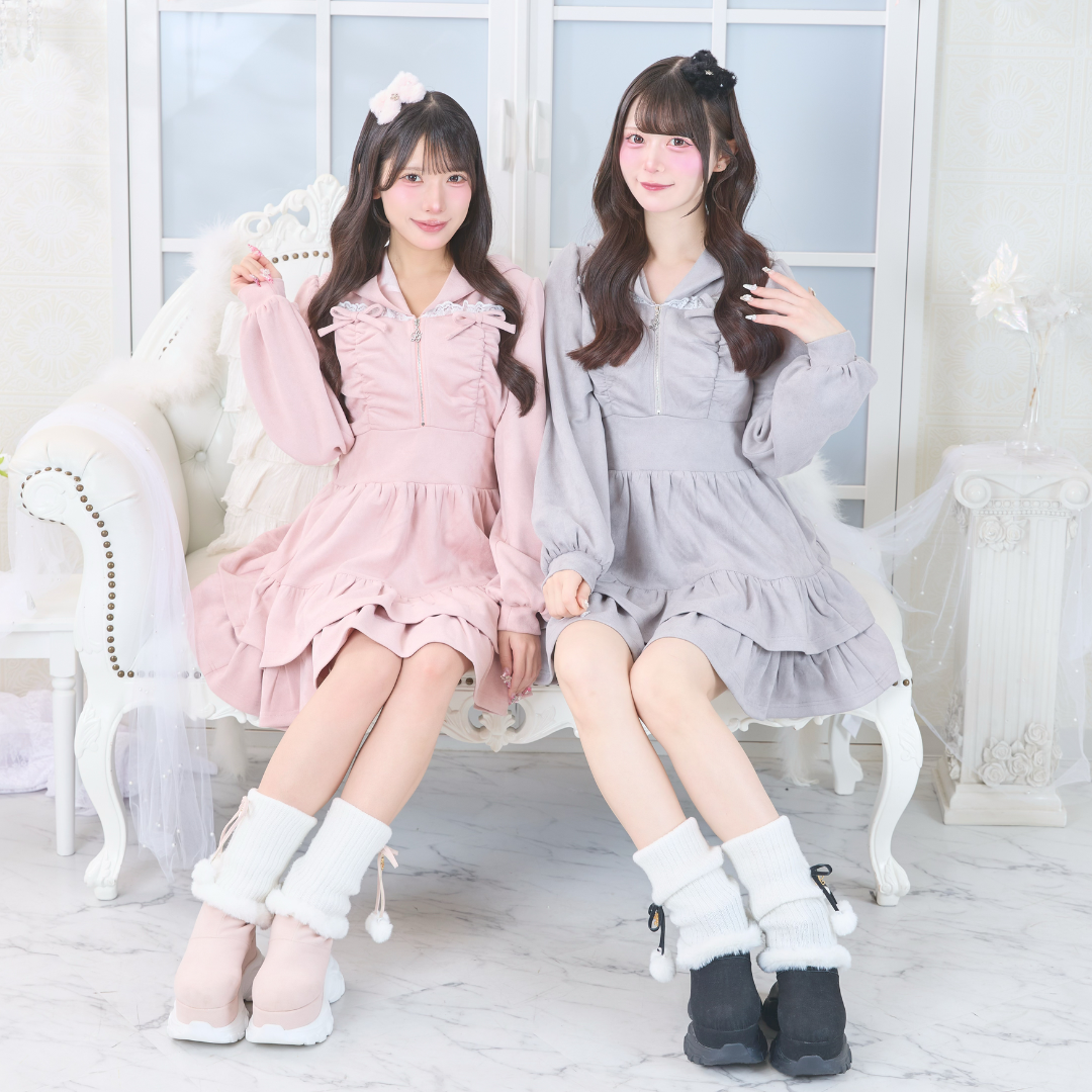 ピンク:152cm/グレー:163cm