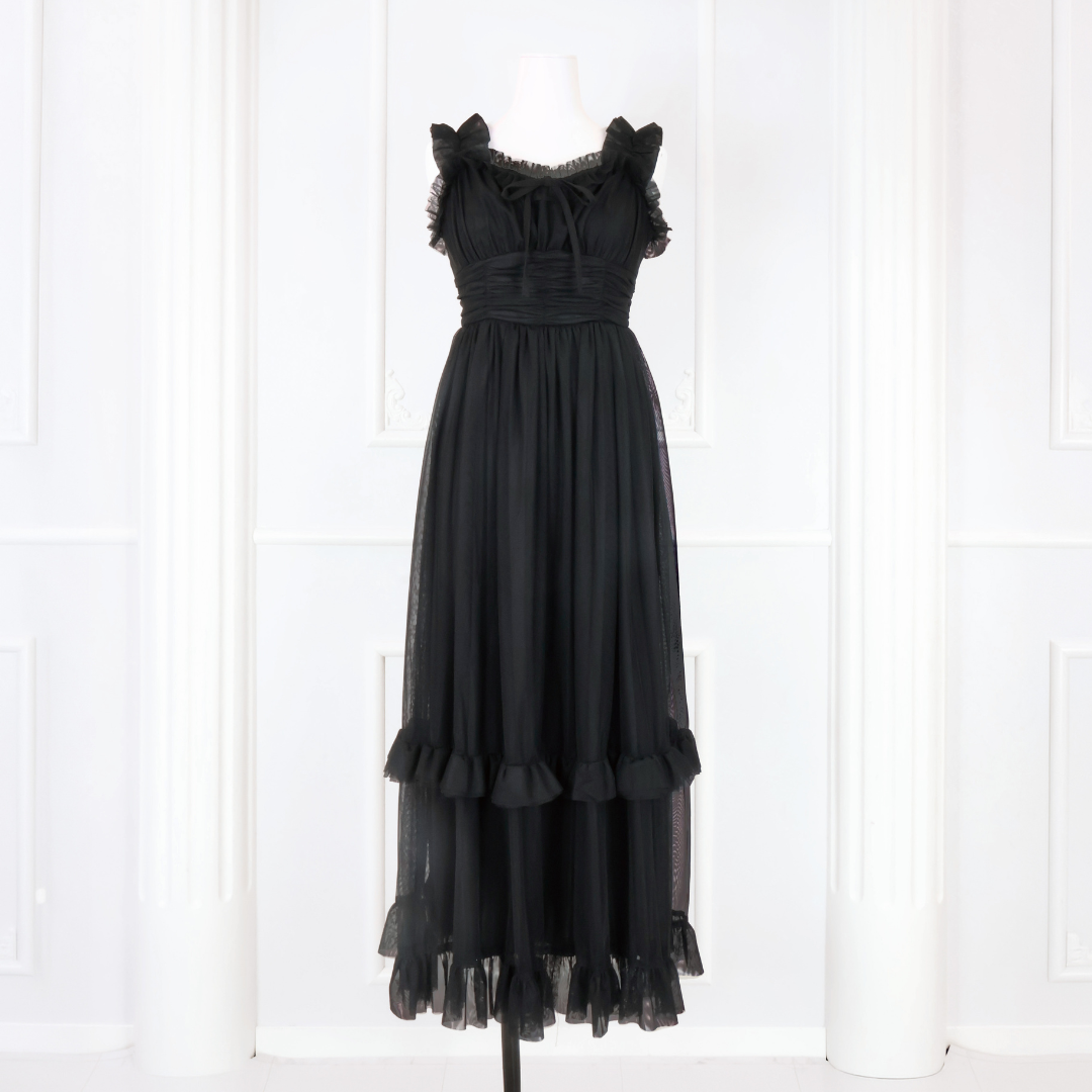 《LAFARY closet》チュールフリルロングワンピース