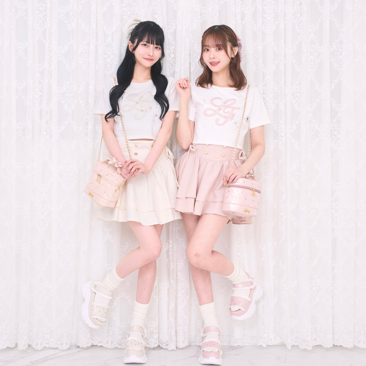 《LAFARY closet》ビジューキルティングバニティバッグ