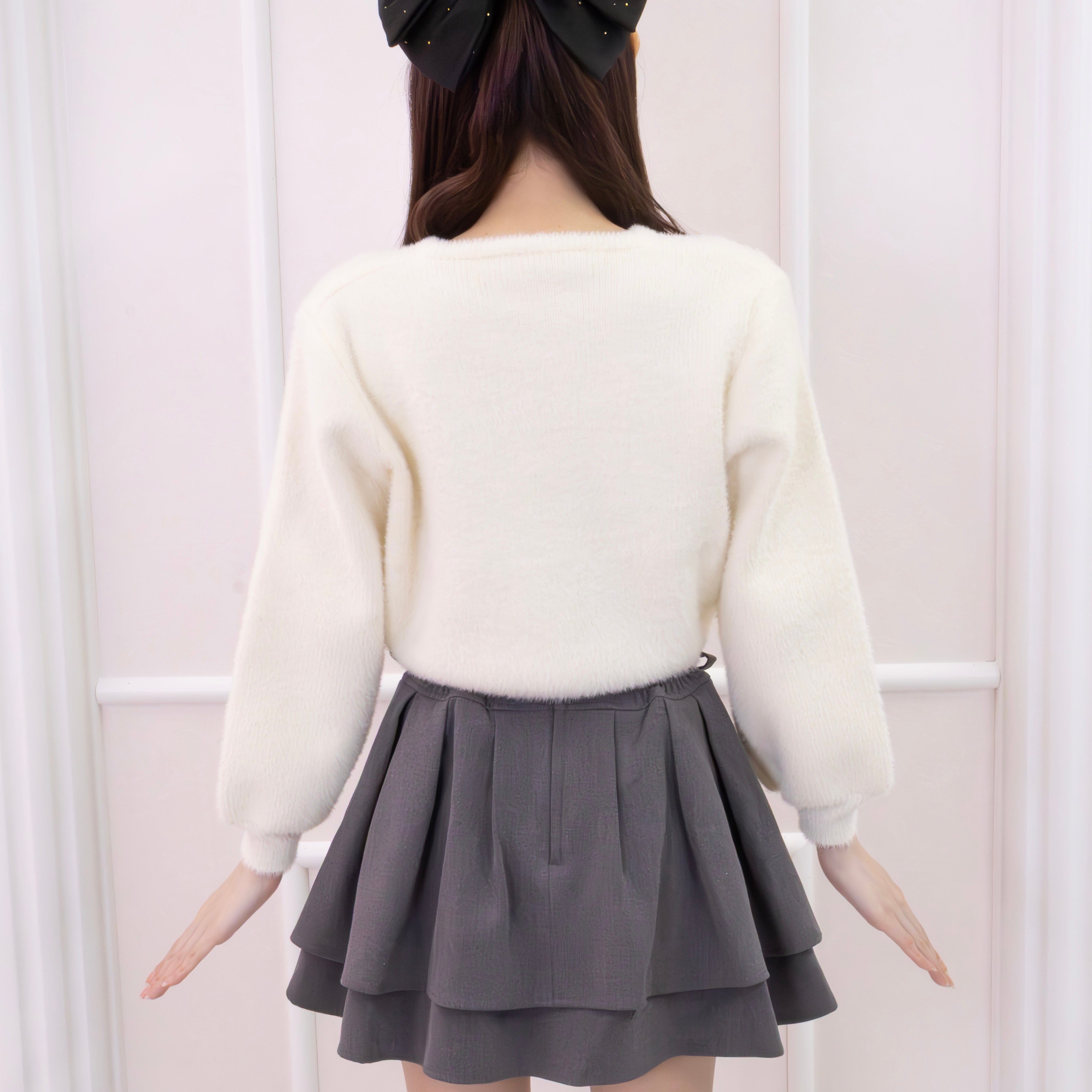 《LAFARY》ロゴ刺繍カーディガン