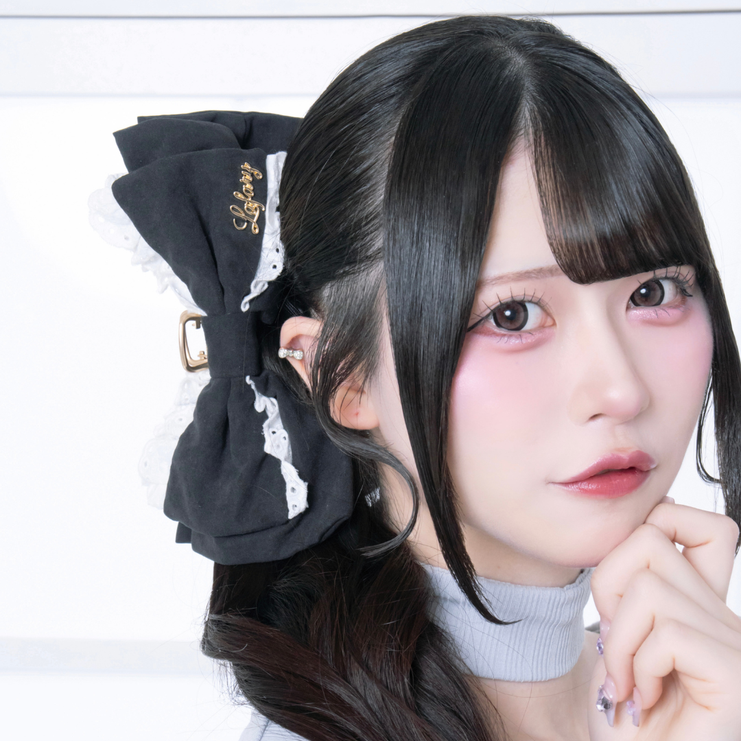 《LAFARY closet》コットンレースリボンバンスクリップ