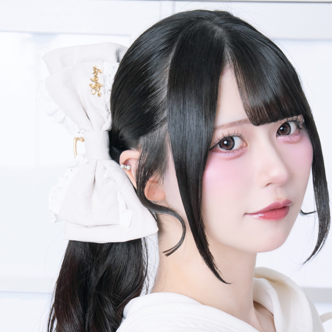 《LAFARY closet》コットンレースリボンバンスクリップ