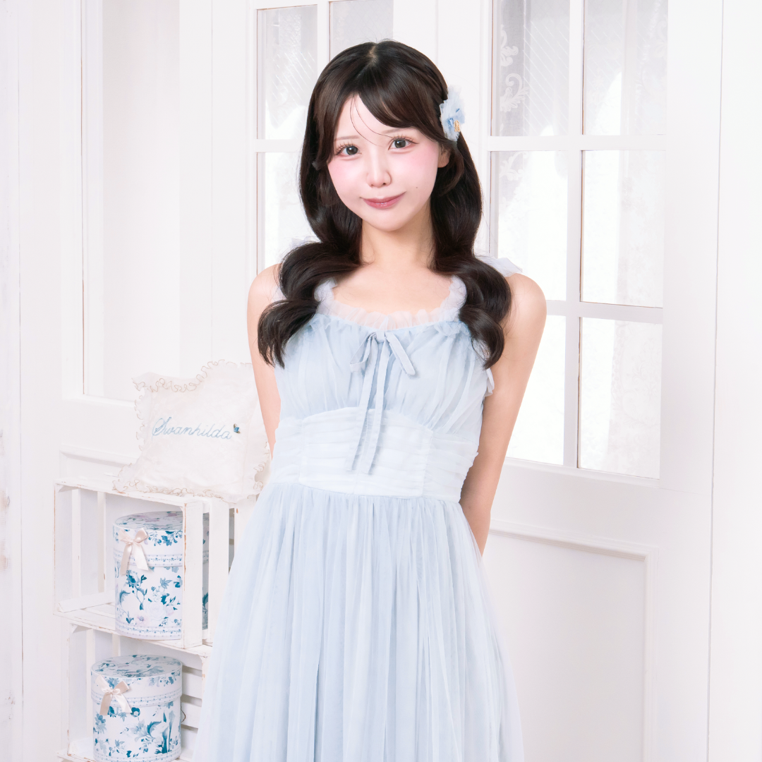 LAFARY closet》チュールフリルロングワンピース- LAFARY ONLINE