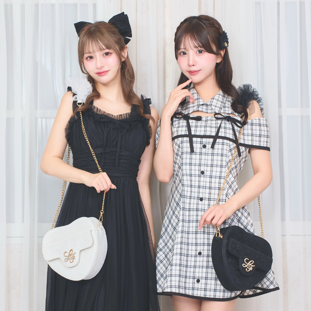 《LAFARY closet》チュールレースハートバッグ