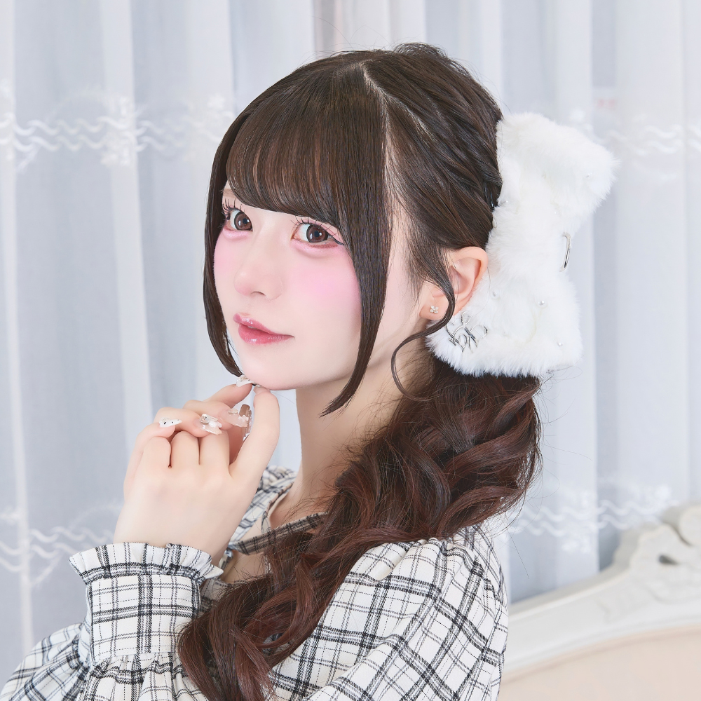 《LAFARY closet》ファーリボンバンスクリップ