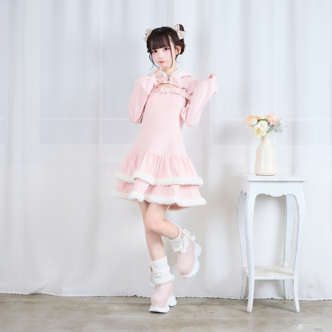 《LAFARY closet》ルーズニット厚底ブーツ