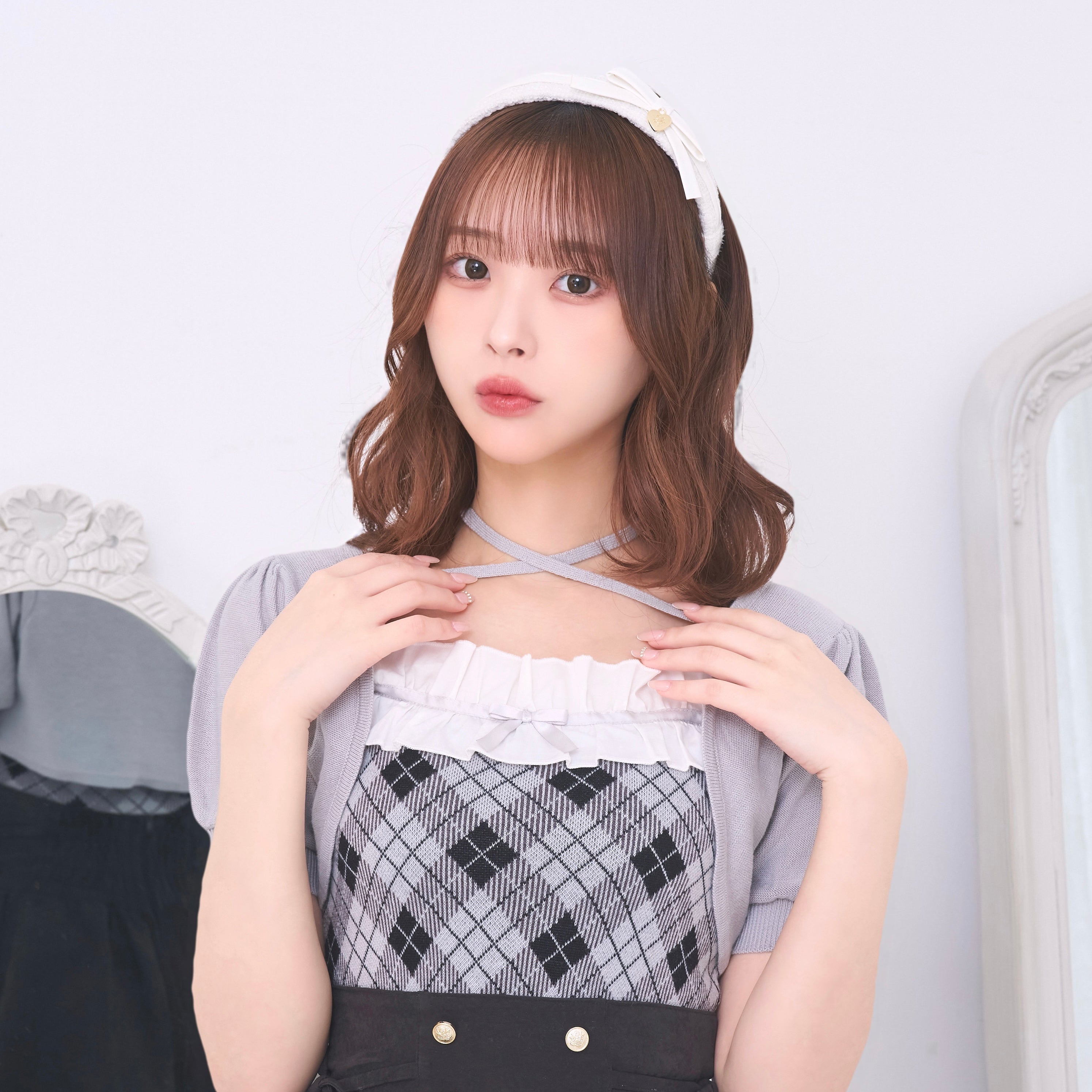 LAFARY closet》合皮リボンツイードカチューシャ- LAFARY ONLINE