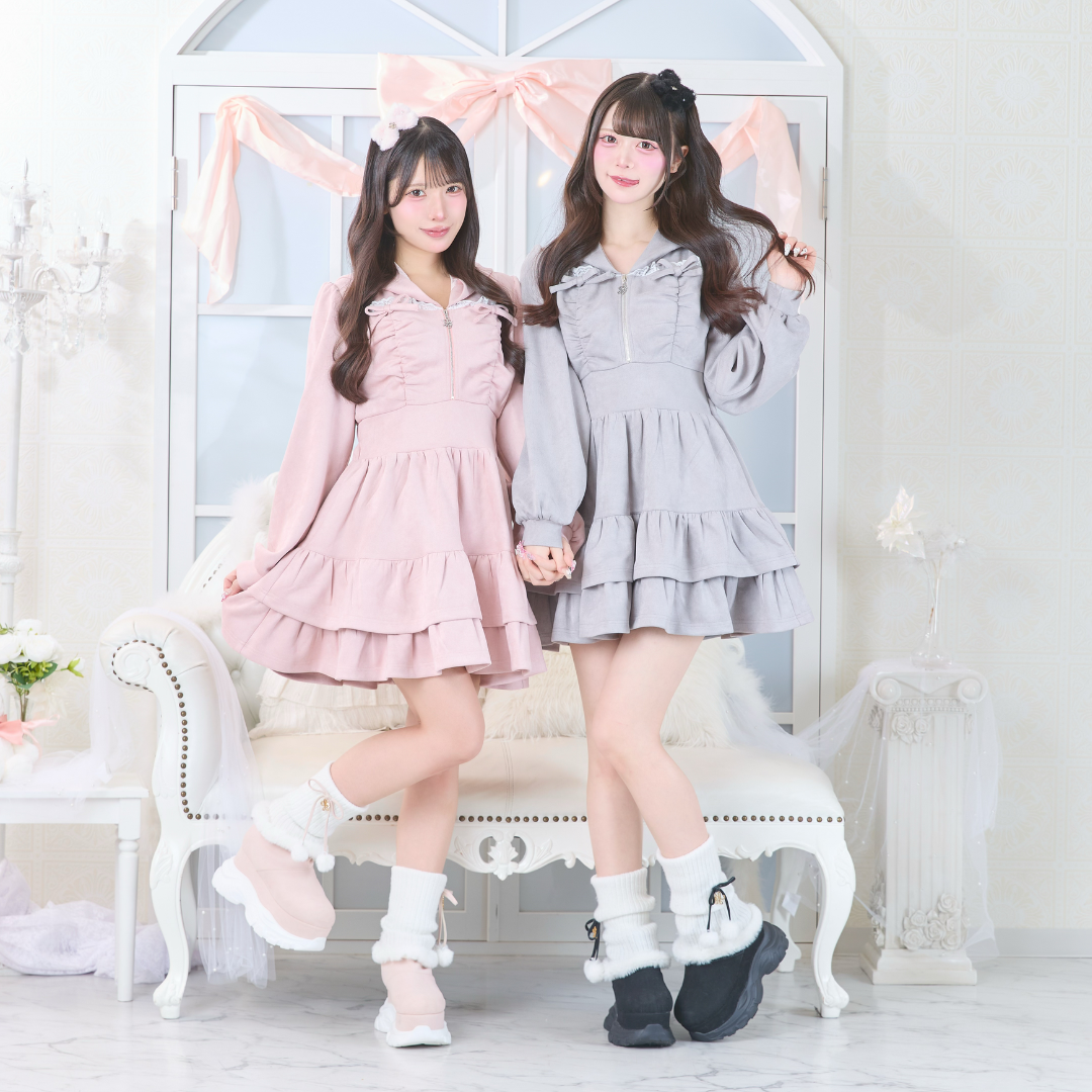 ピンク:152cm/グレー:163cm