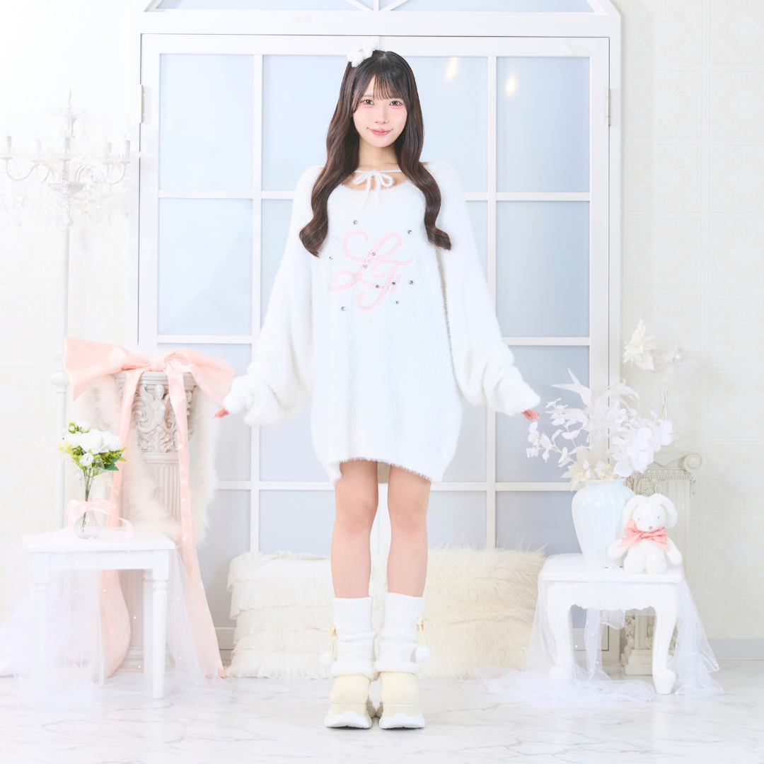 ホワイト×ピンク:152cm