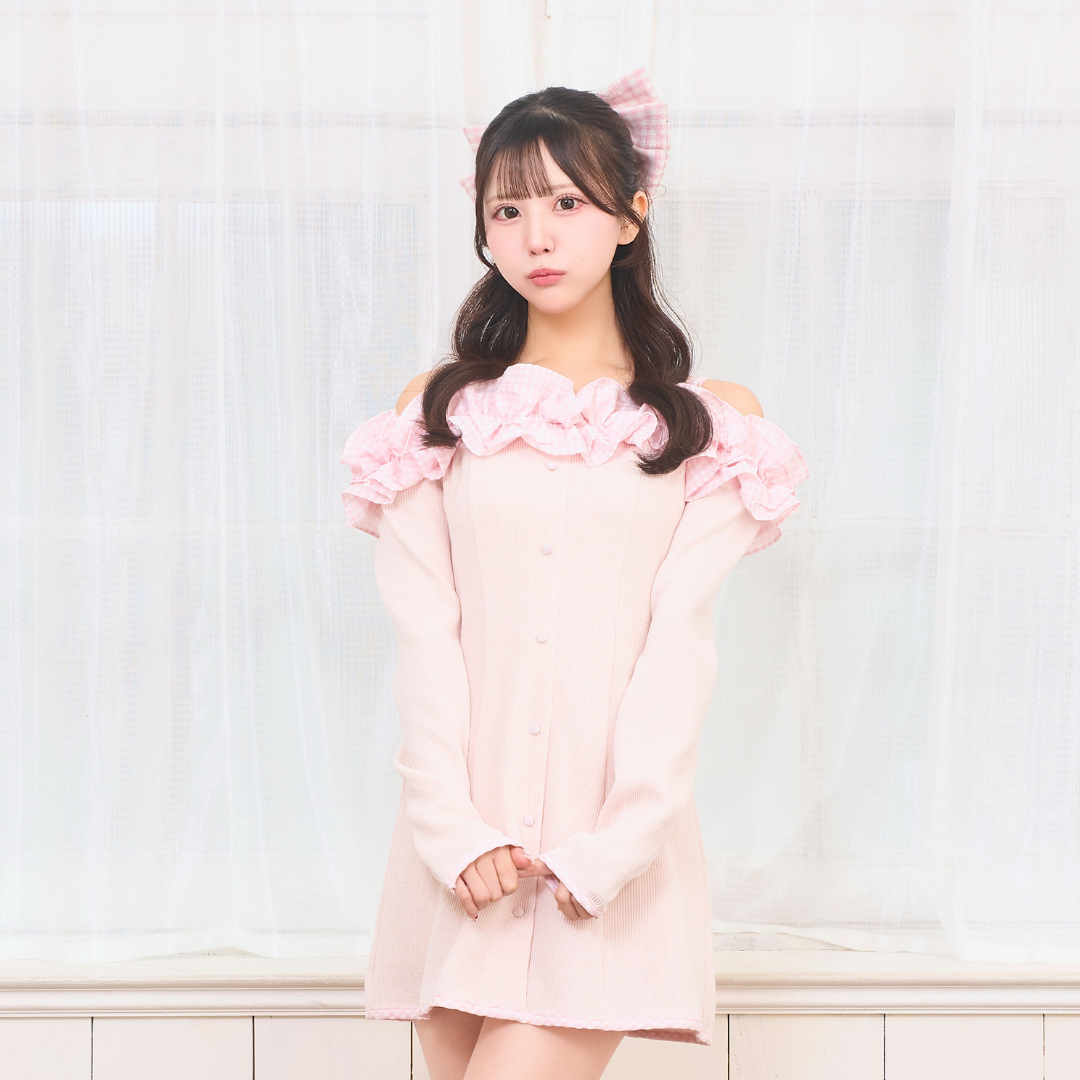 《LAFARY closet》ギンガムリボンバレッタ