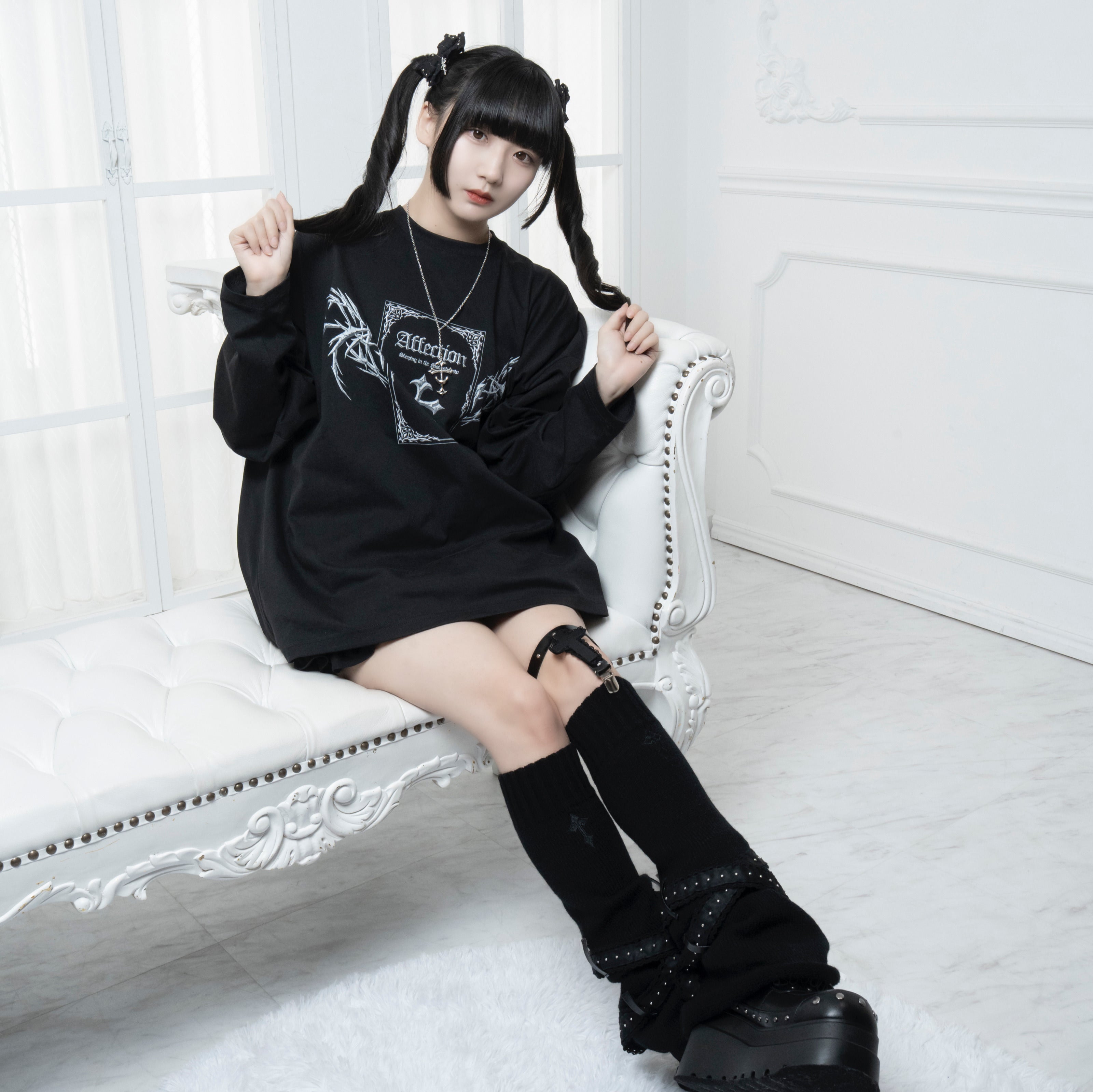 《mine》クロスフリルベルトレッグカバー