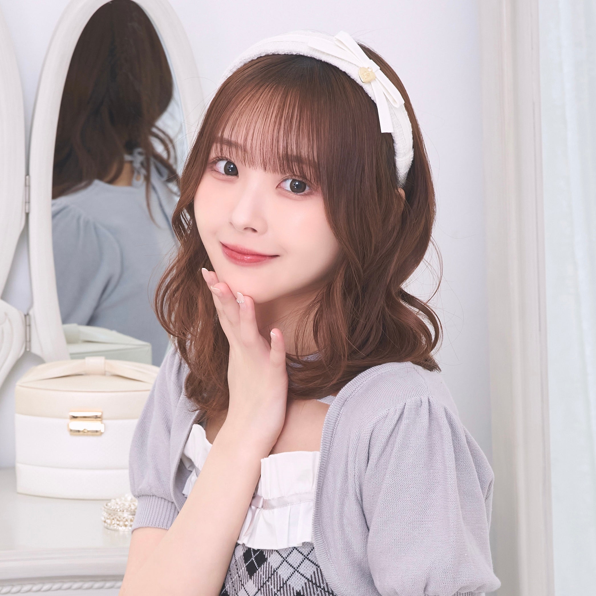 LAFARY closet》合皮リボンツイードカチューシャ- LAFARY ONLINE