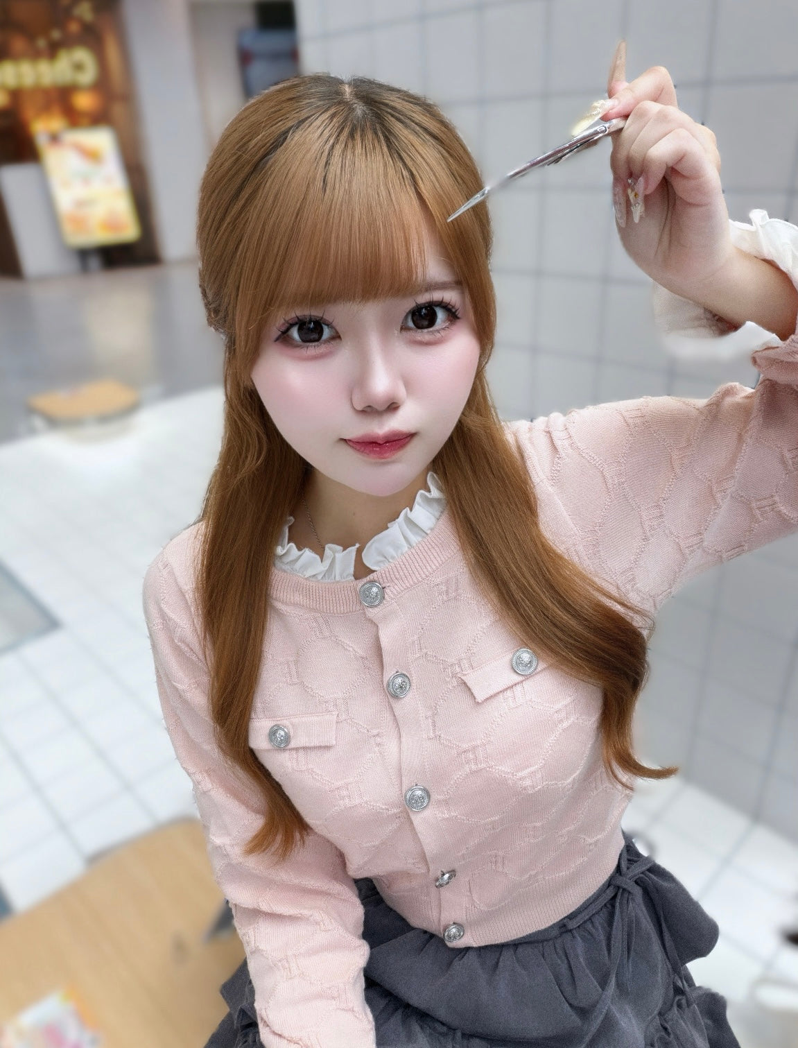 《LAFARY closet》モノグラムニットトップス