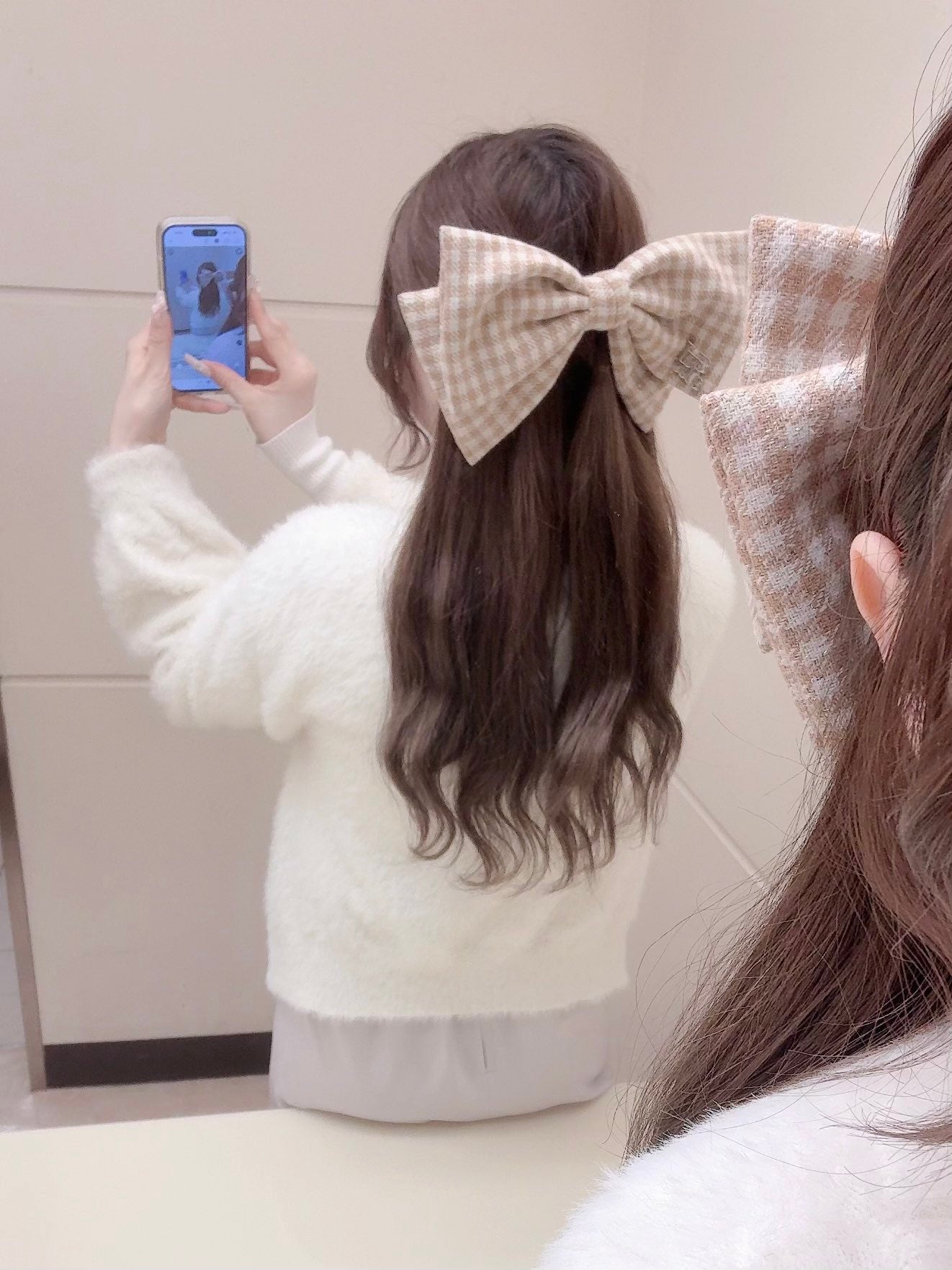 LAFARY closet》ギンガムリボンバレッタ- LAFARY ONLINE
