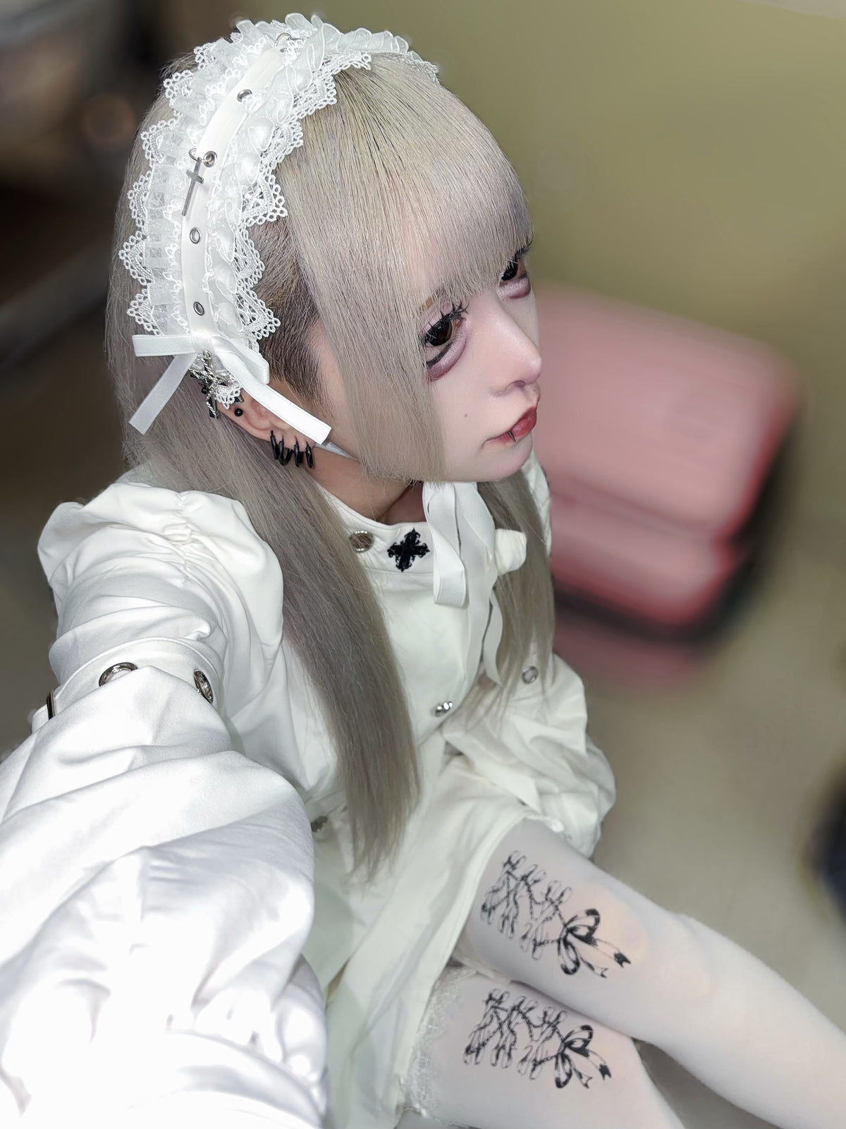 《mine》クロスレースヘッドドレス