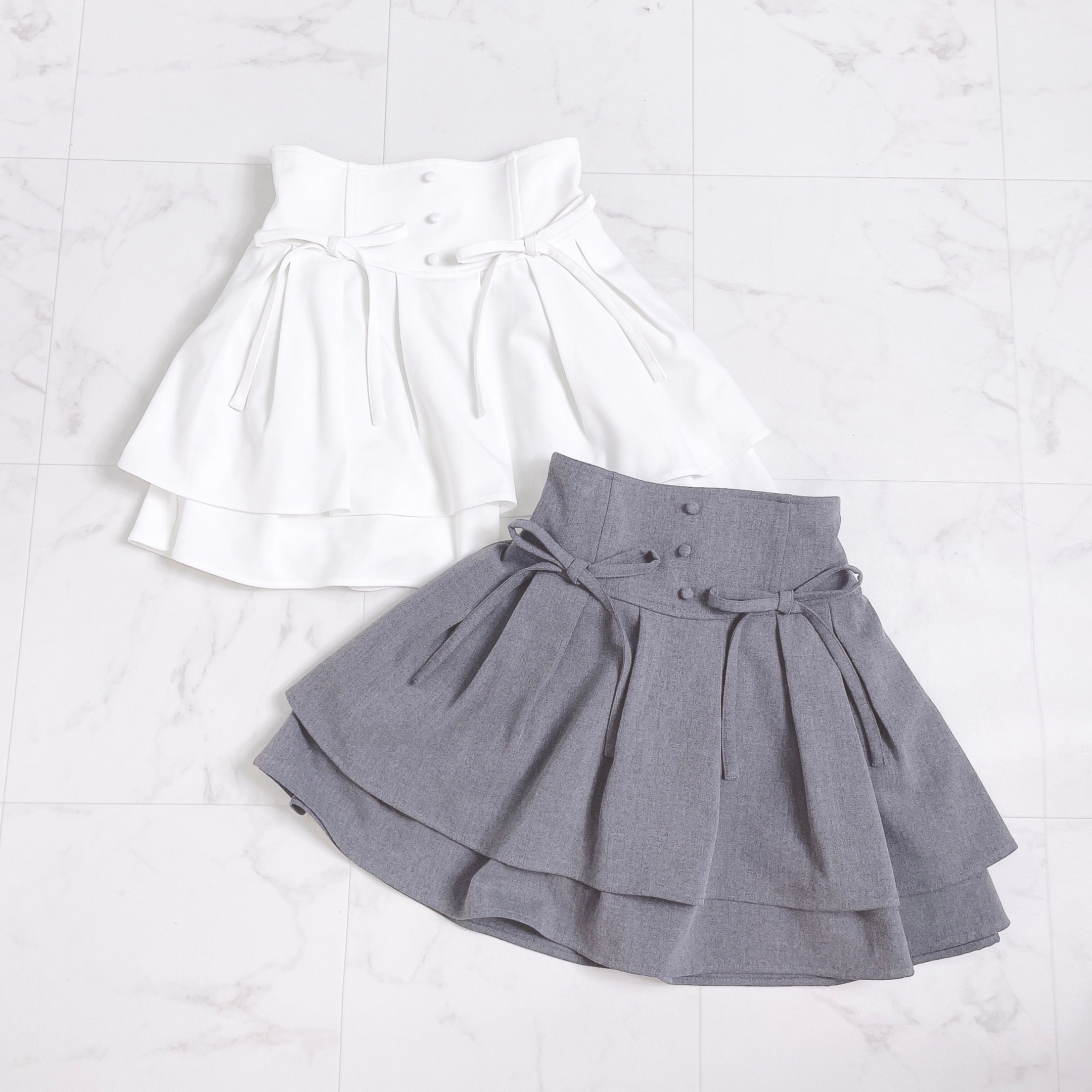 《LAFARY》サイドリボンスカート