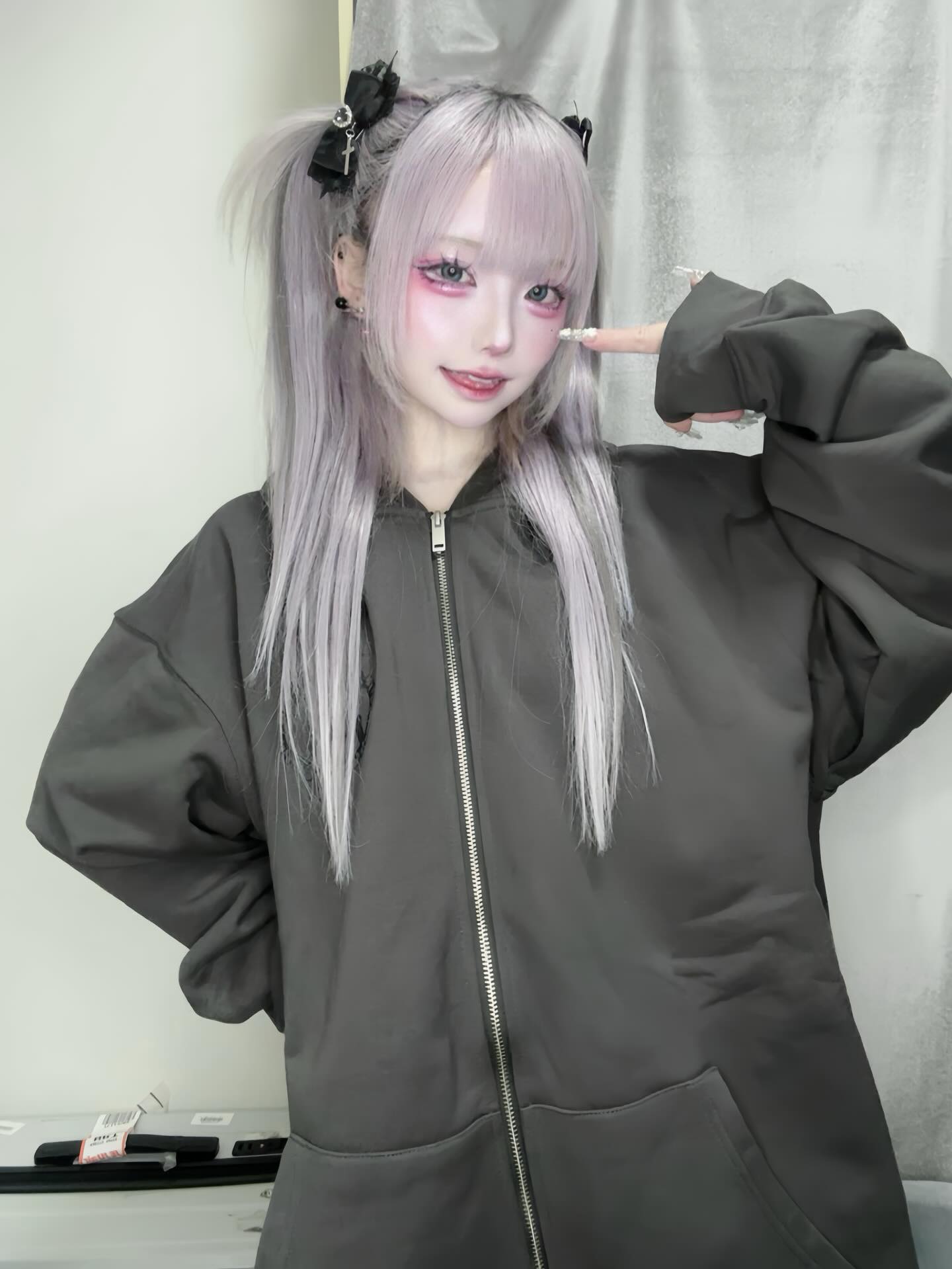 《mine》VelvetClawVenom オーバーサイズジップパーカー