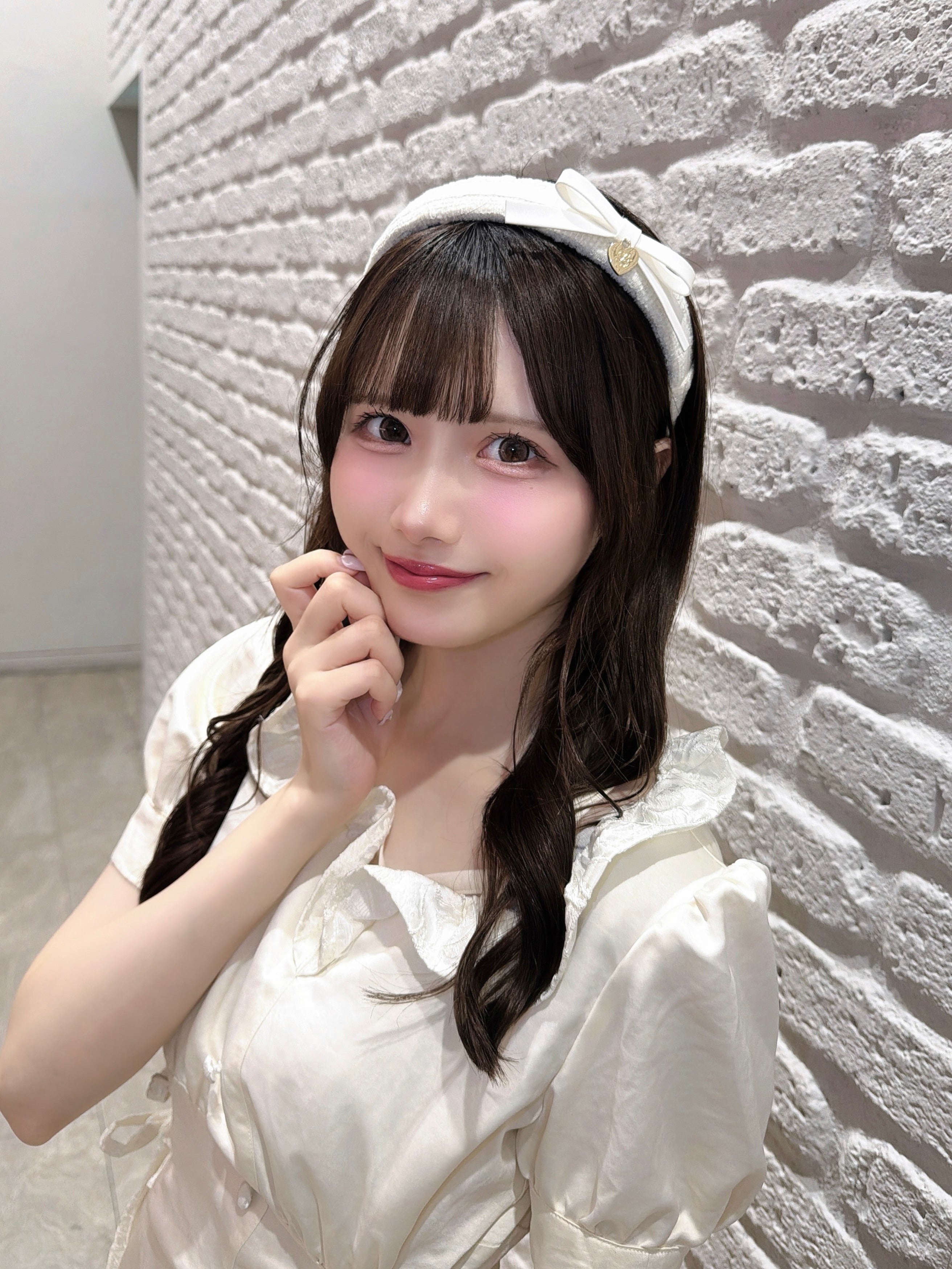 《LAFARY closet》合皮リボンツイードカチューシャ