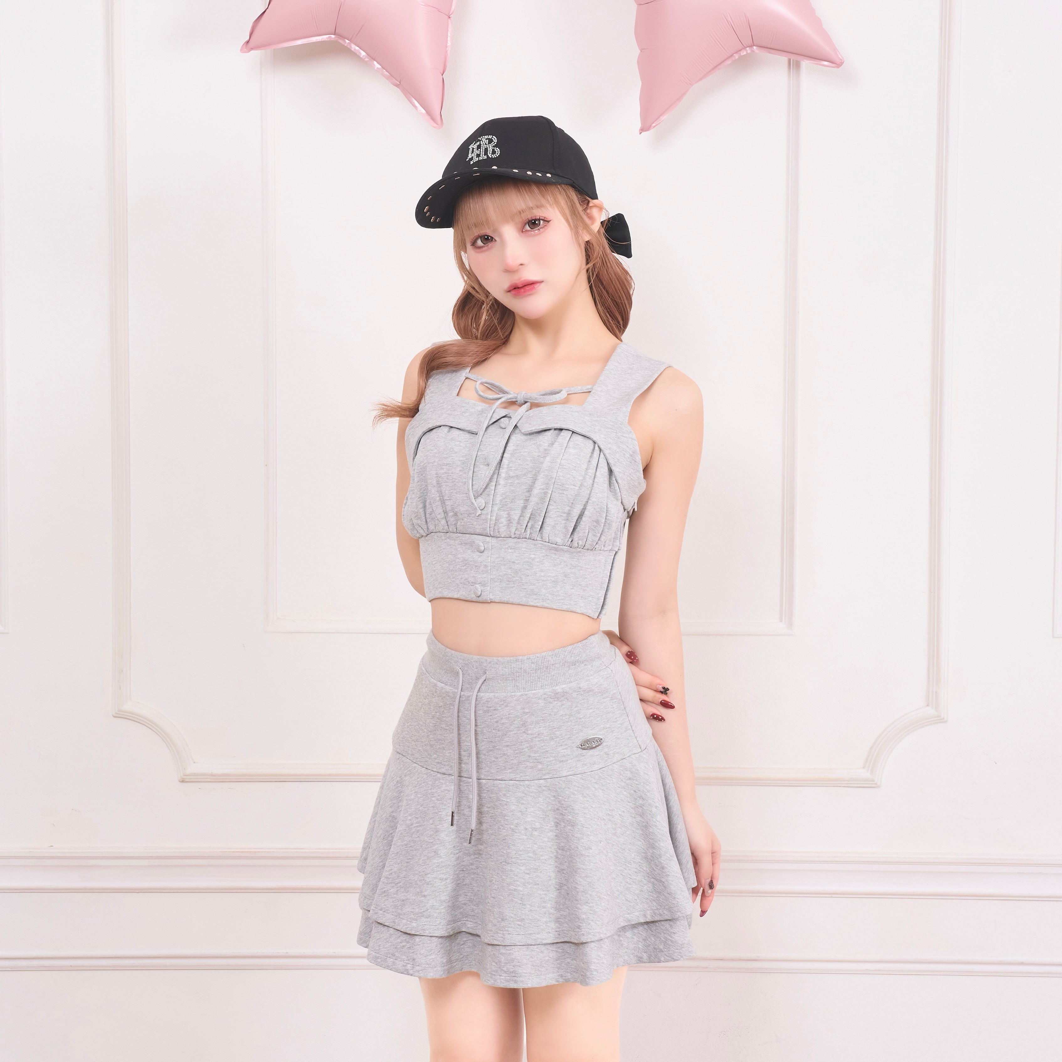 《LAFARY closet》スウェットビスチェセットアップ