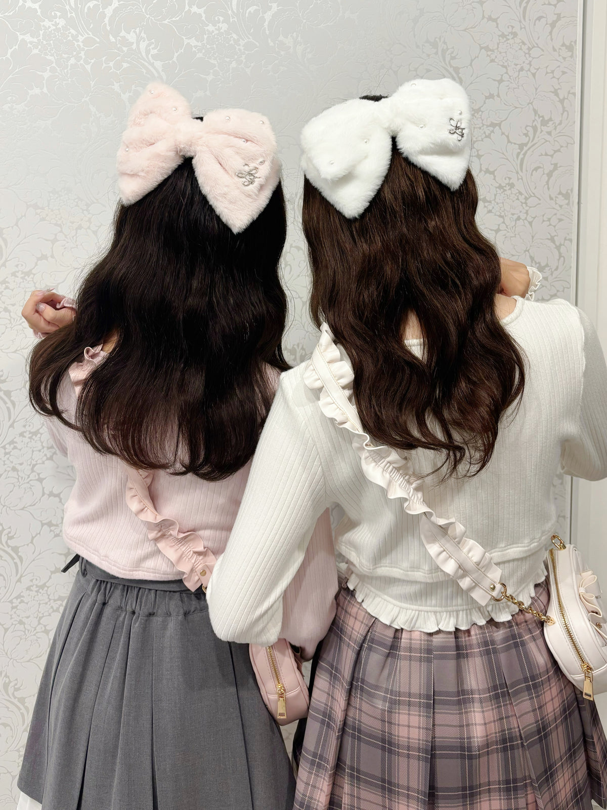 《LAFARY closet》ファーリボンバレッタ