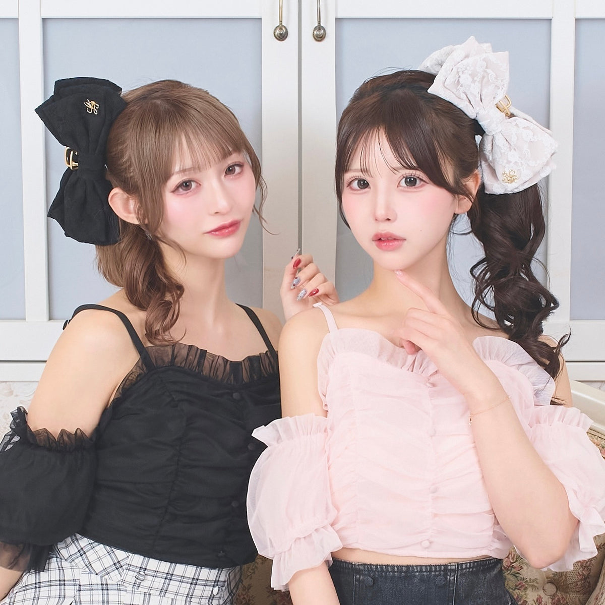 《LAFARY closet》レースリボンバンスクリップ