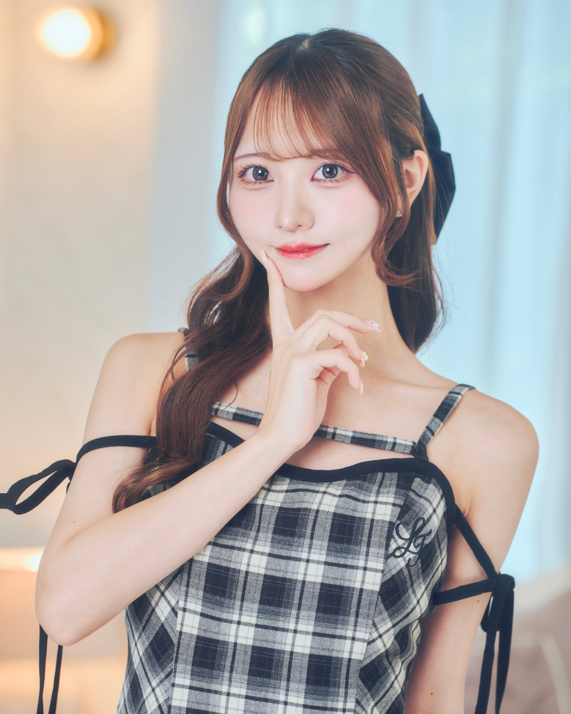 《LAFARY》ロゴ刺繍キャミワンピース