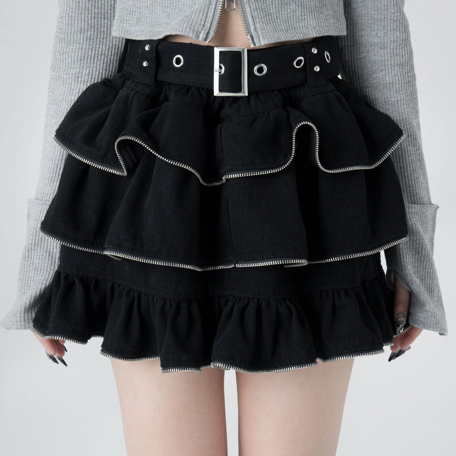 LAZY SLAY】ジッパーフリルスカート- LAFARY ONLINE