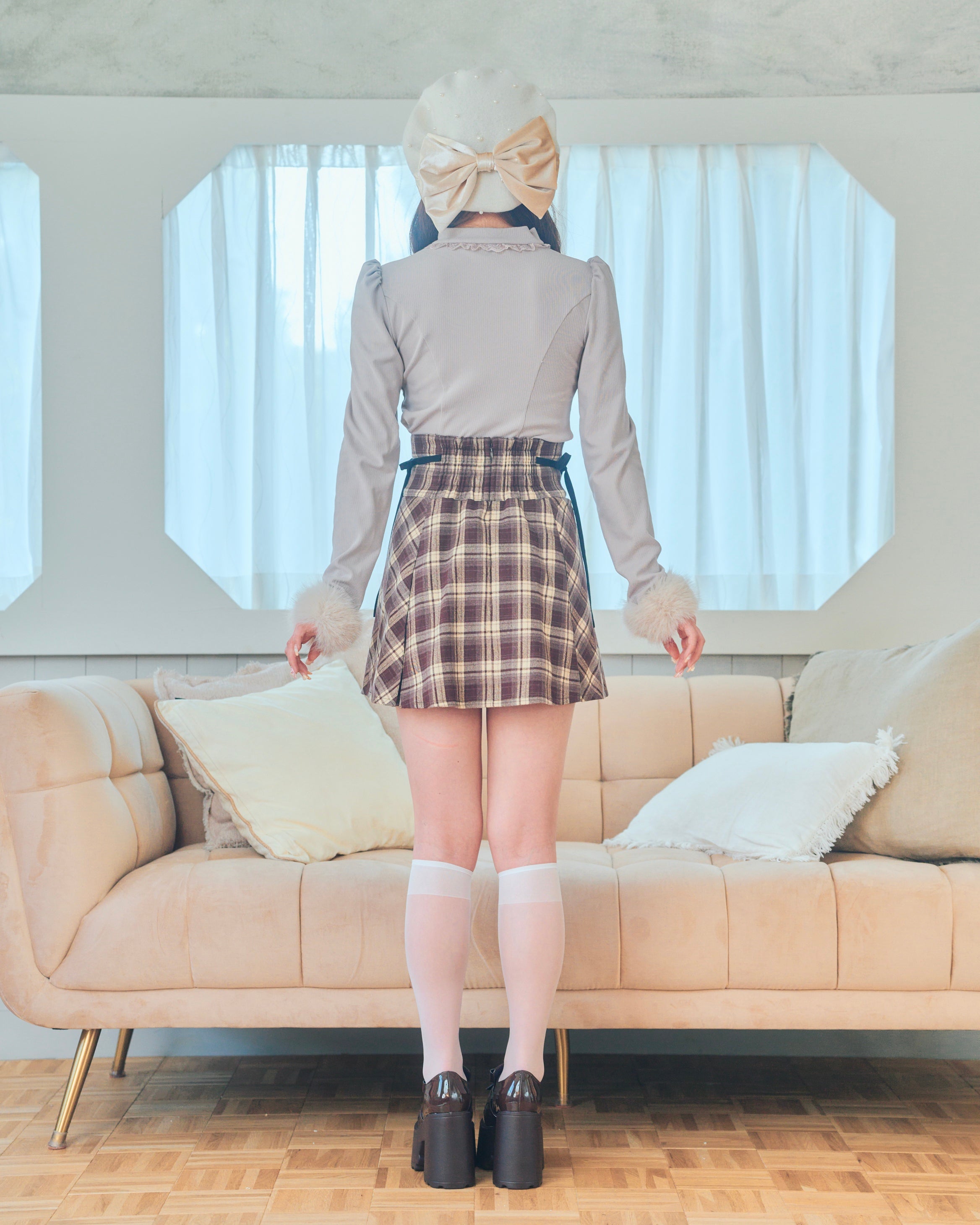 《LAFARY》ボックスプリーツスカート