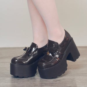 《LAFARY》ロゴリボン厚底ローファー 1