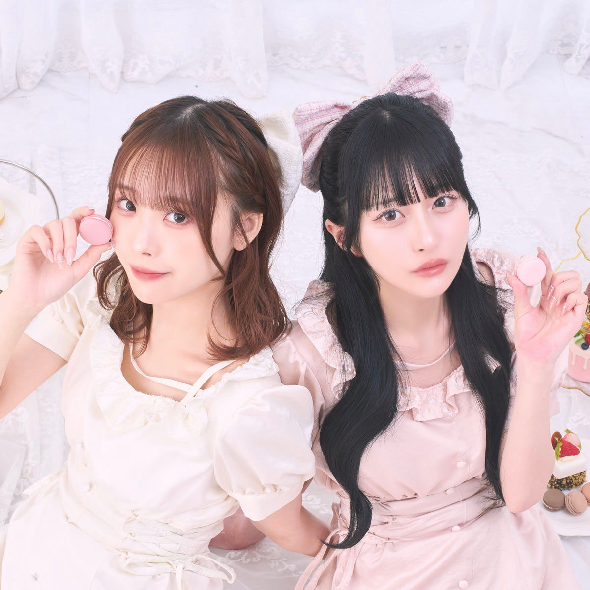 《LAFARY closet》ビジューツイードリボンバレッタ