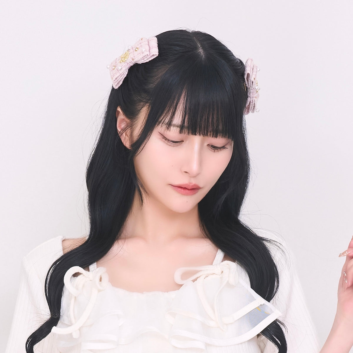 《LAFARY closet》ビジューツイードミニリボン