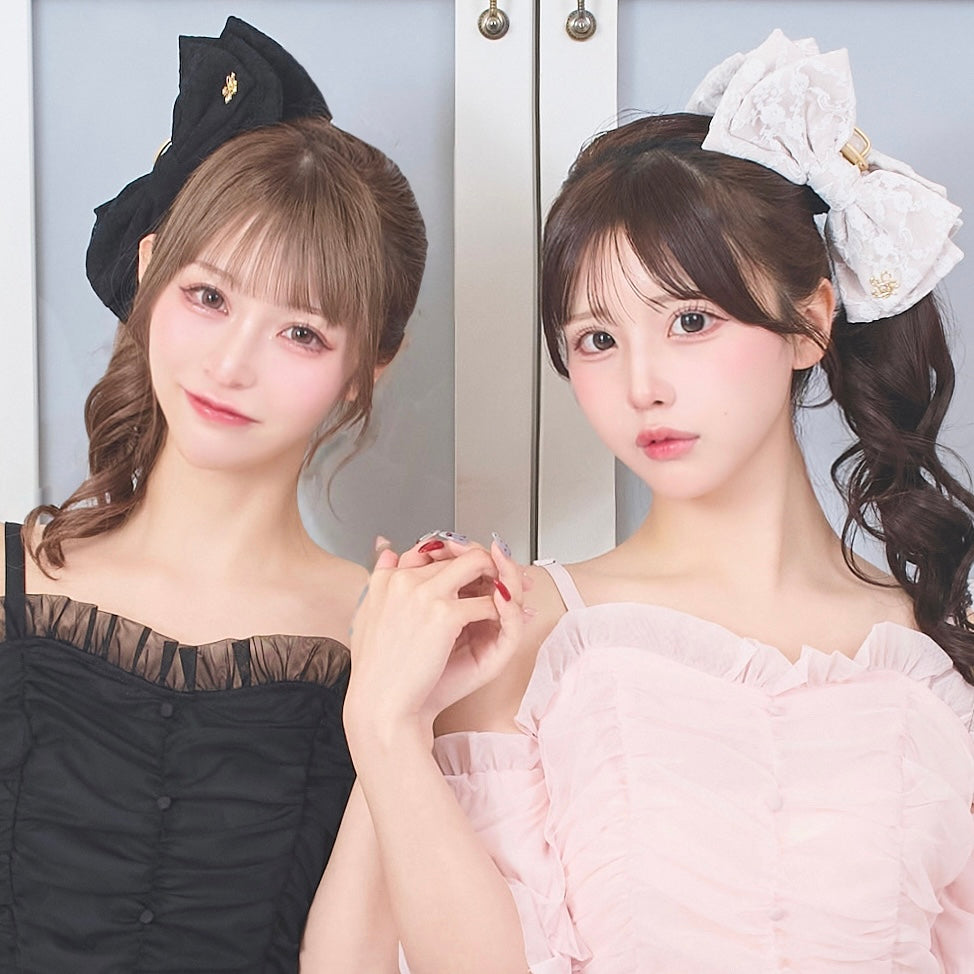 《LAFARY closet》レースリボンバンスクリップ
