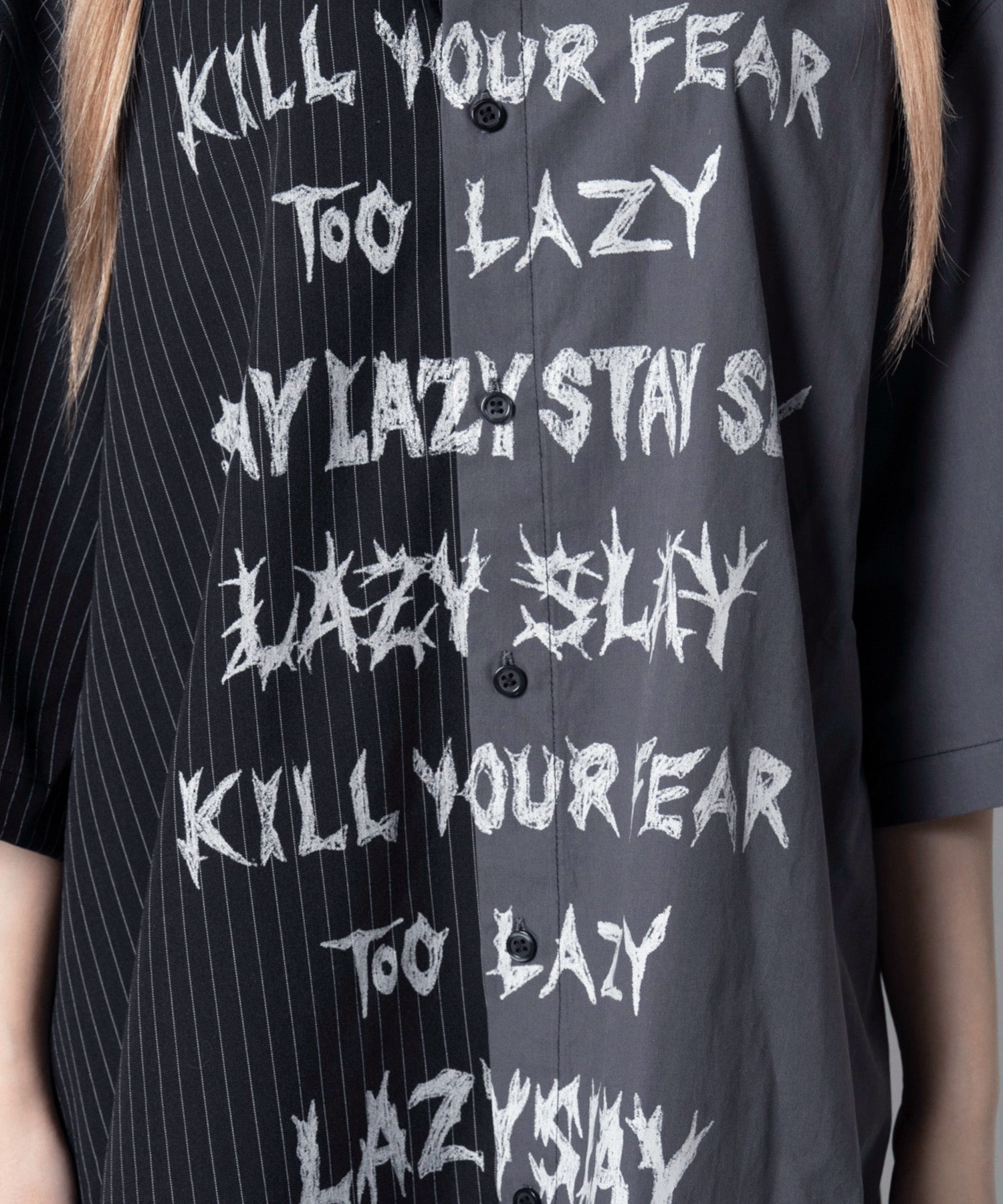 【LAZY SLAY】ツートンオーバーシャツ