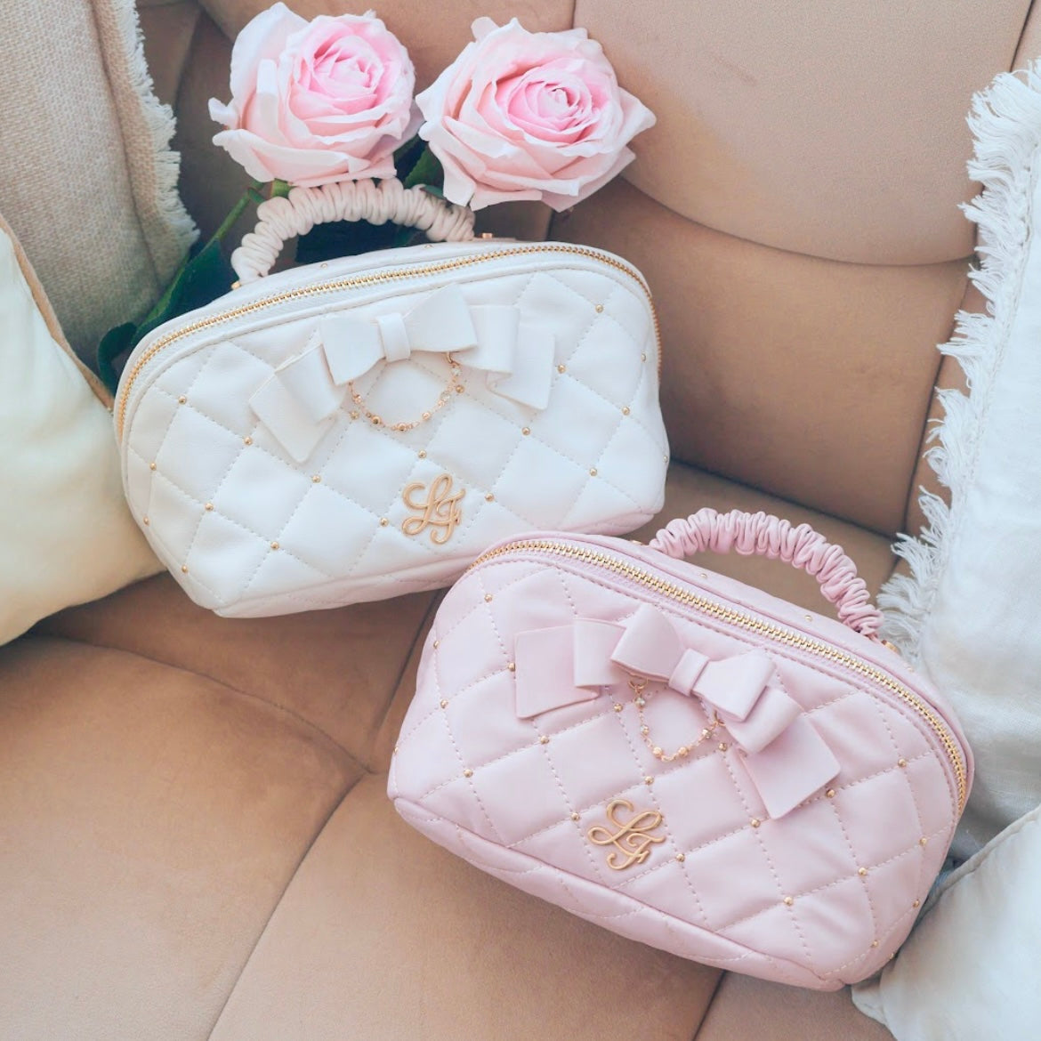 《LAFARY》キルティングメイクポーチ