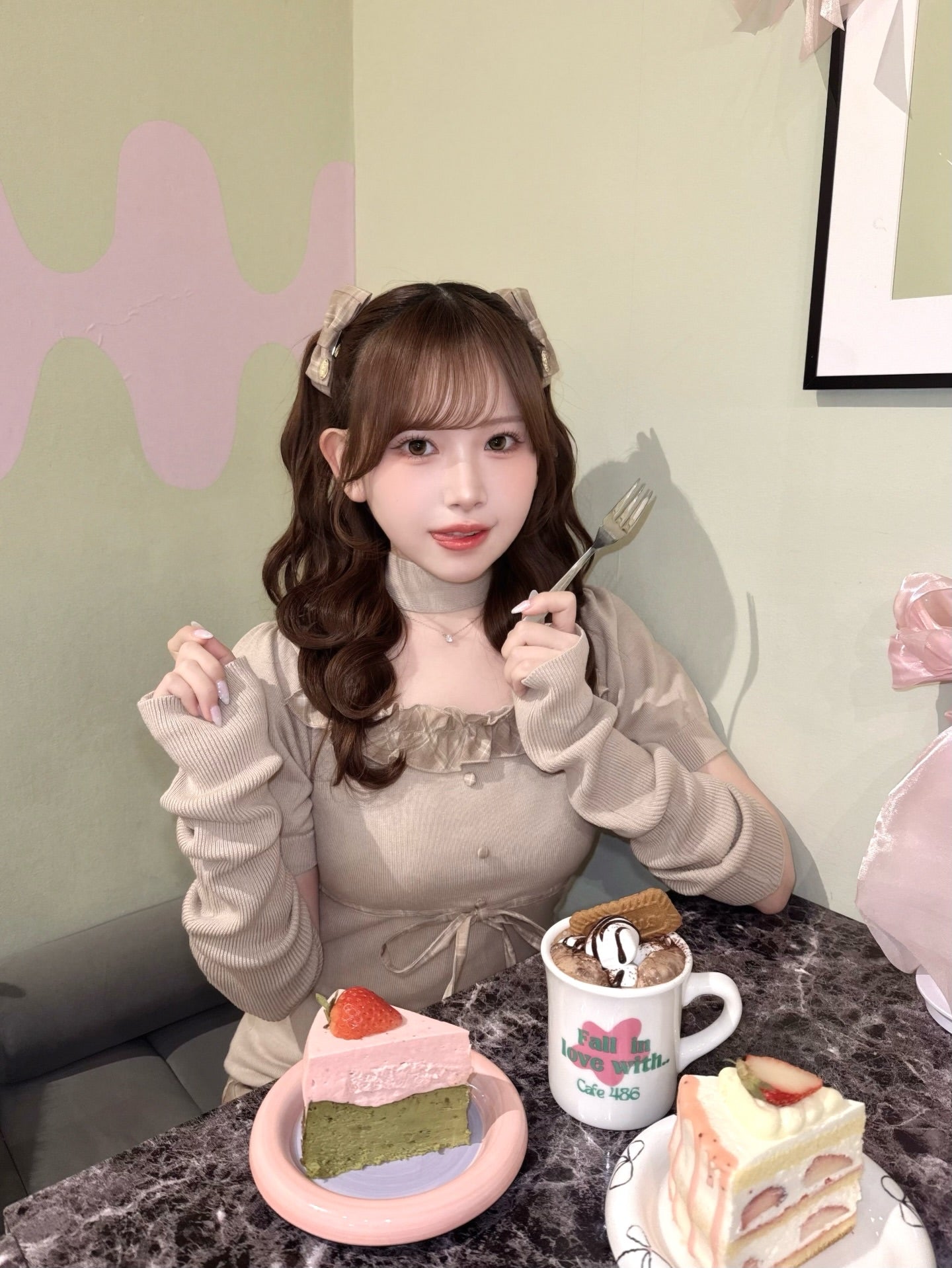 《LAFARY》ドッキングニットワンピース