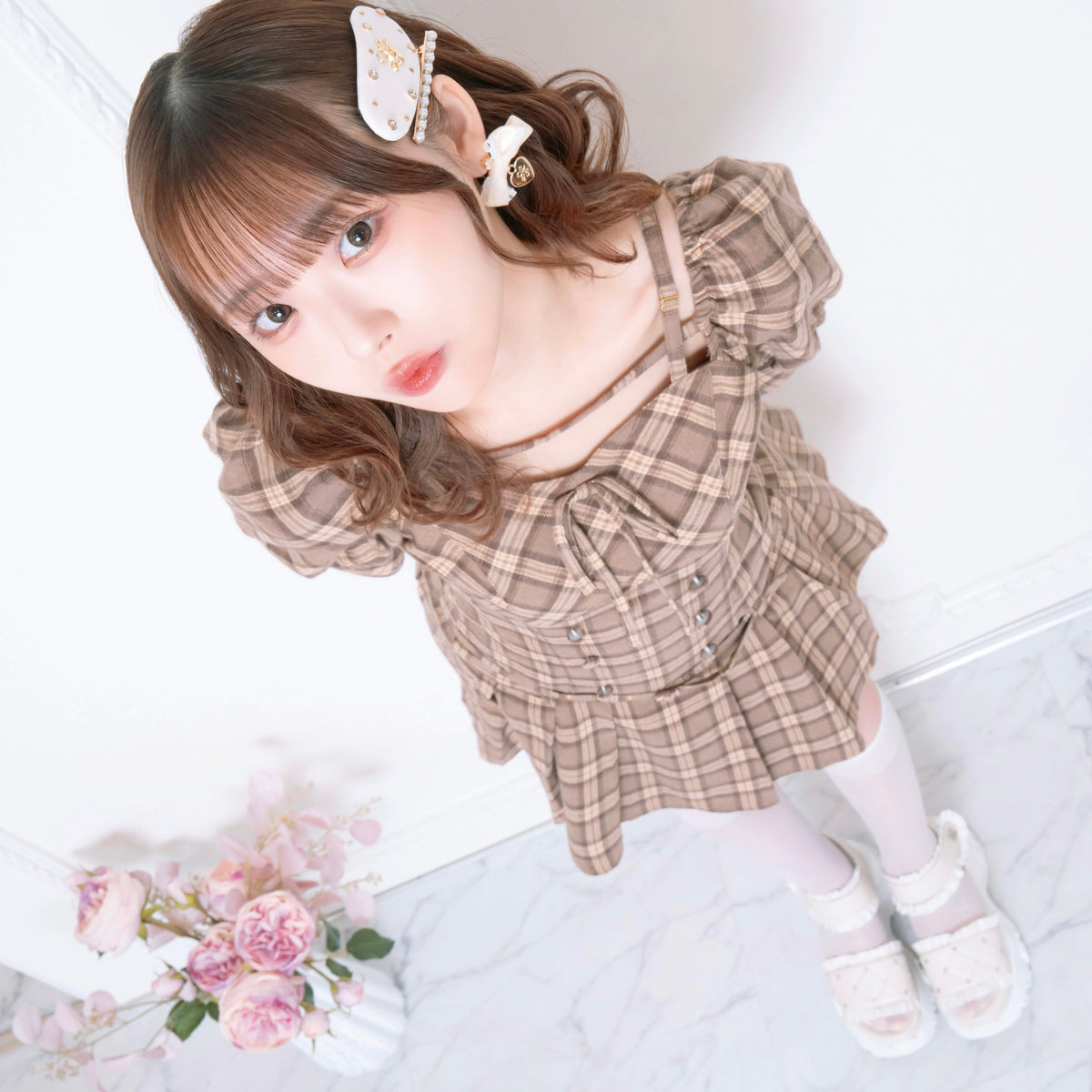 ブラウンチェック:161cm