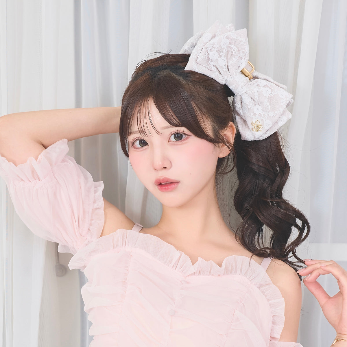 《LAFARY closet》レースリボンバンスクリップ