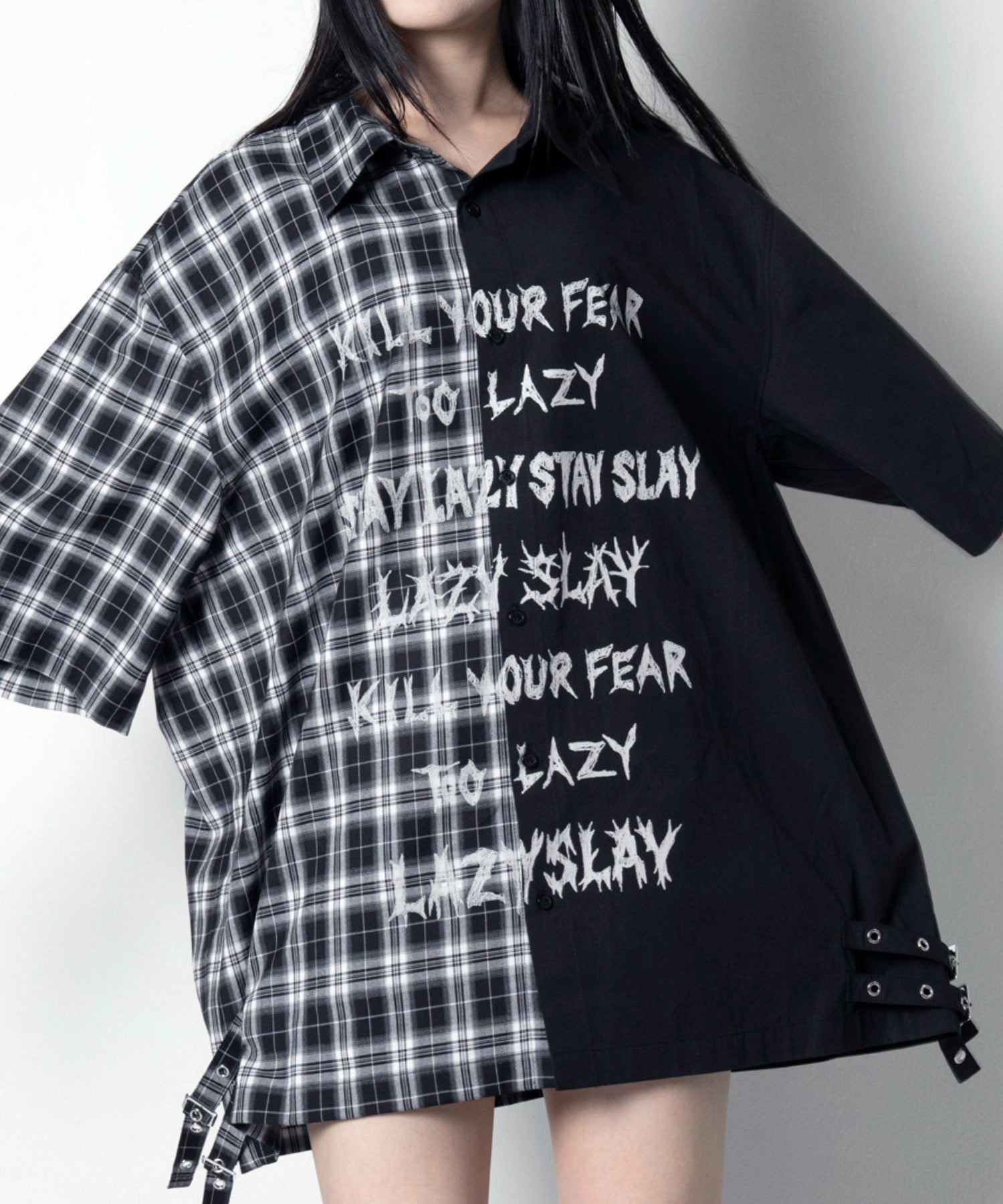 【LAZY SLAY】ツートンオーバーシャツ