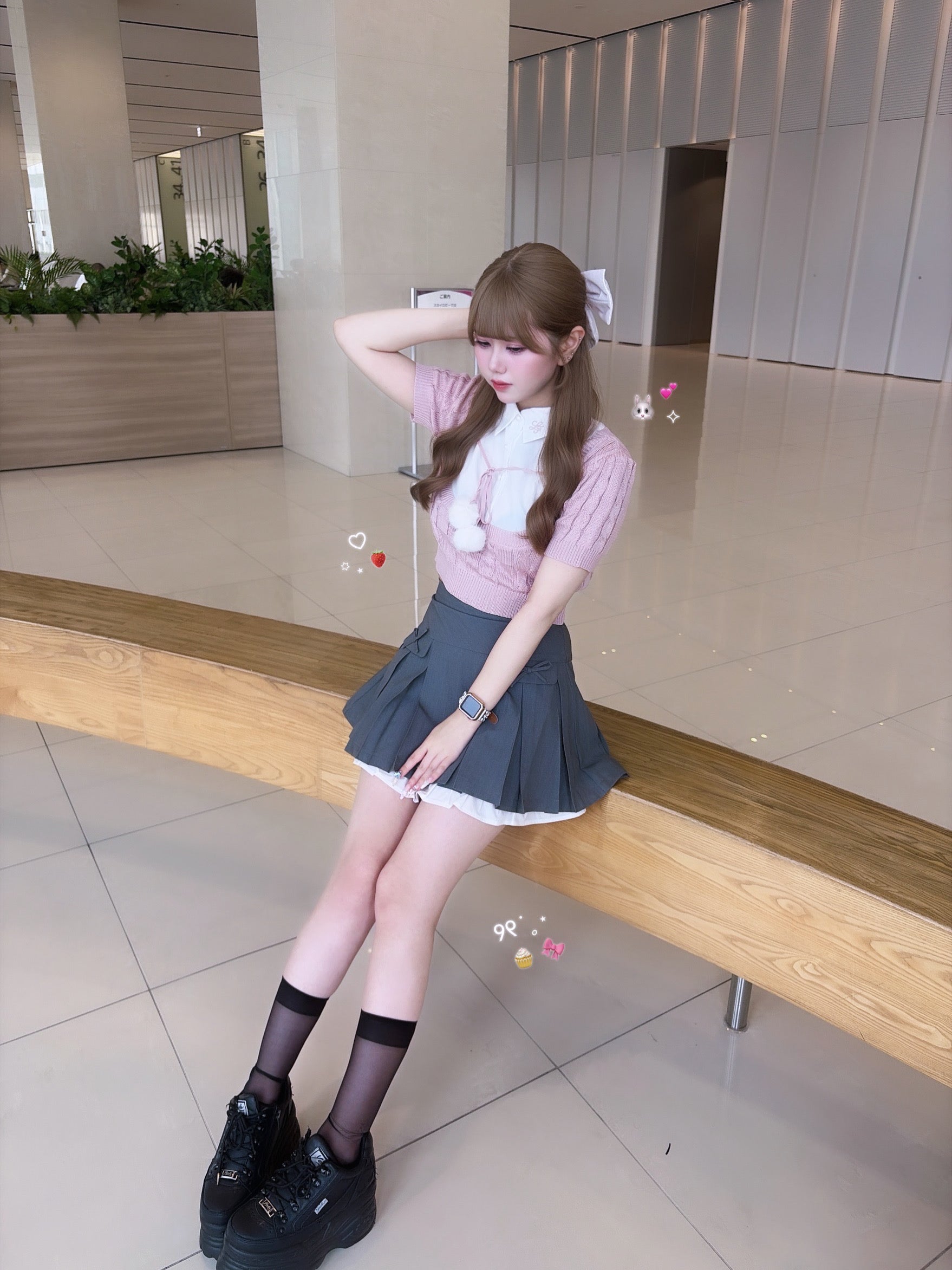《LAFARY closet》プリーツフリルスカパン