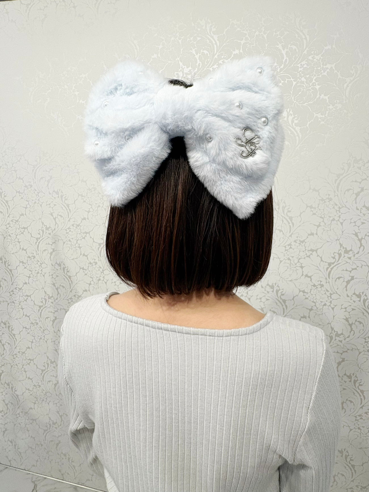 《LAFARY closet》ファーリボンバレッタ