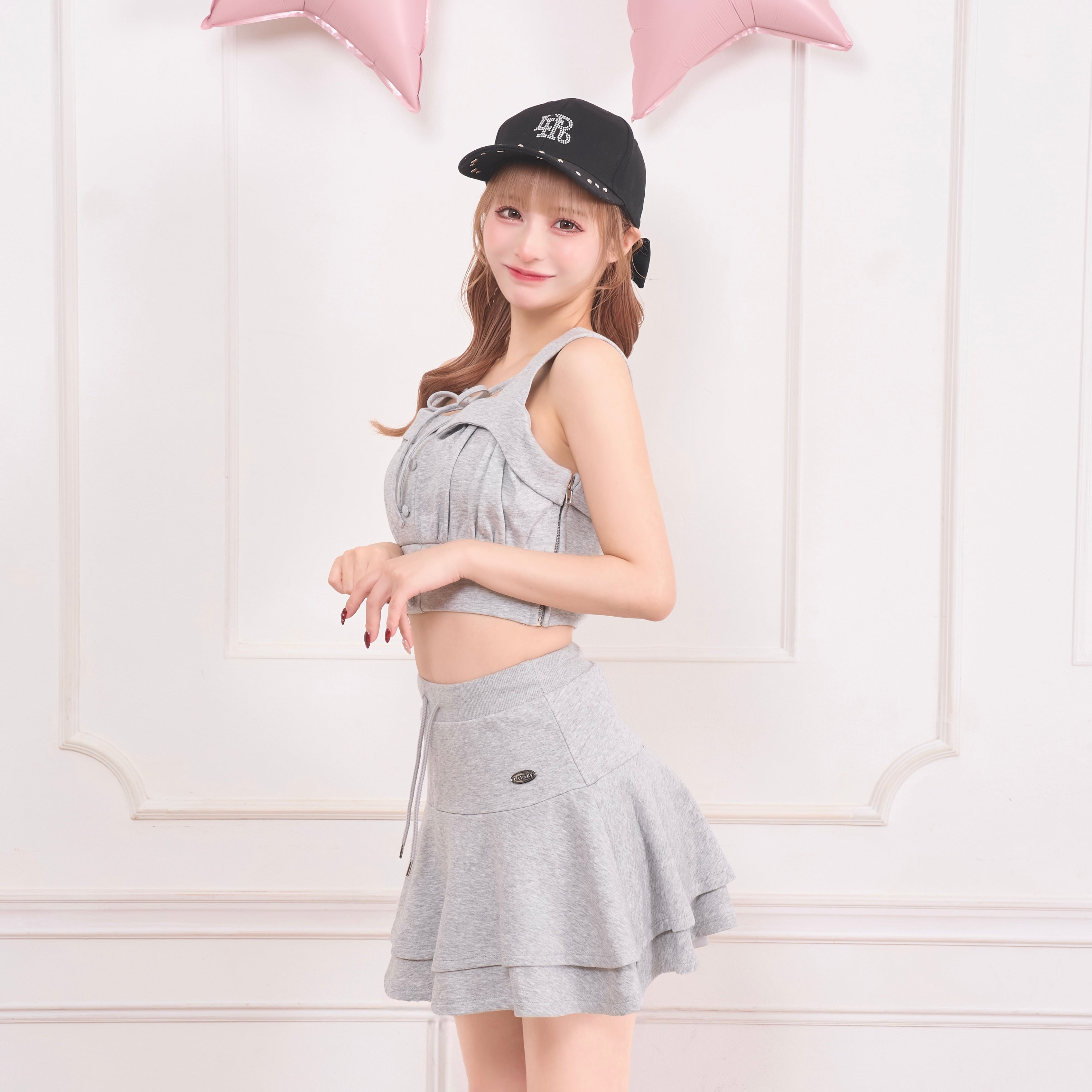 《LAFARY closet》スウェットビスチェセットアップ