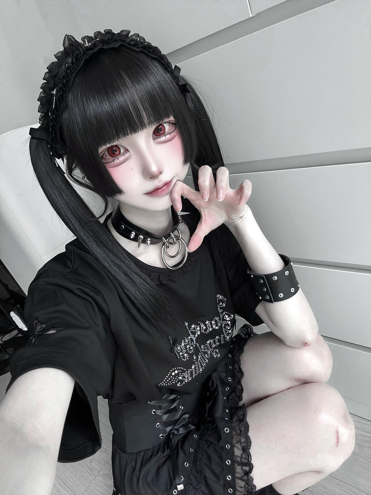 《mine》クロスレースヘッドドレス