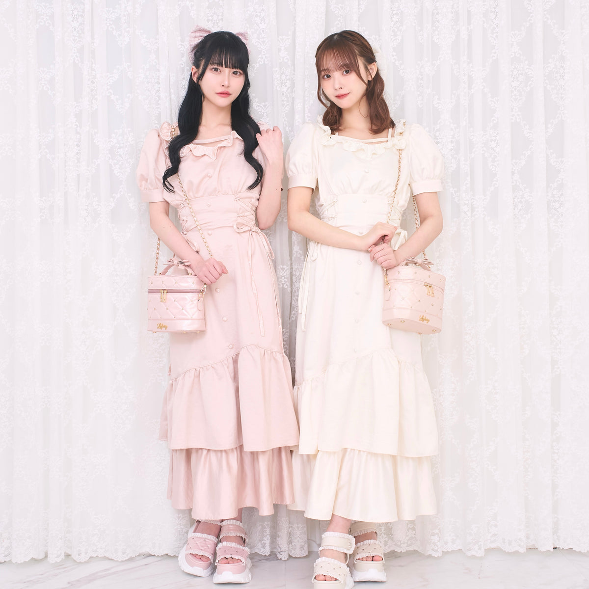 《LAFARY closet》ビジューキルティングバニティバッグ