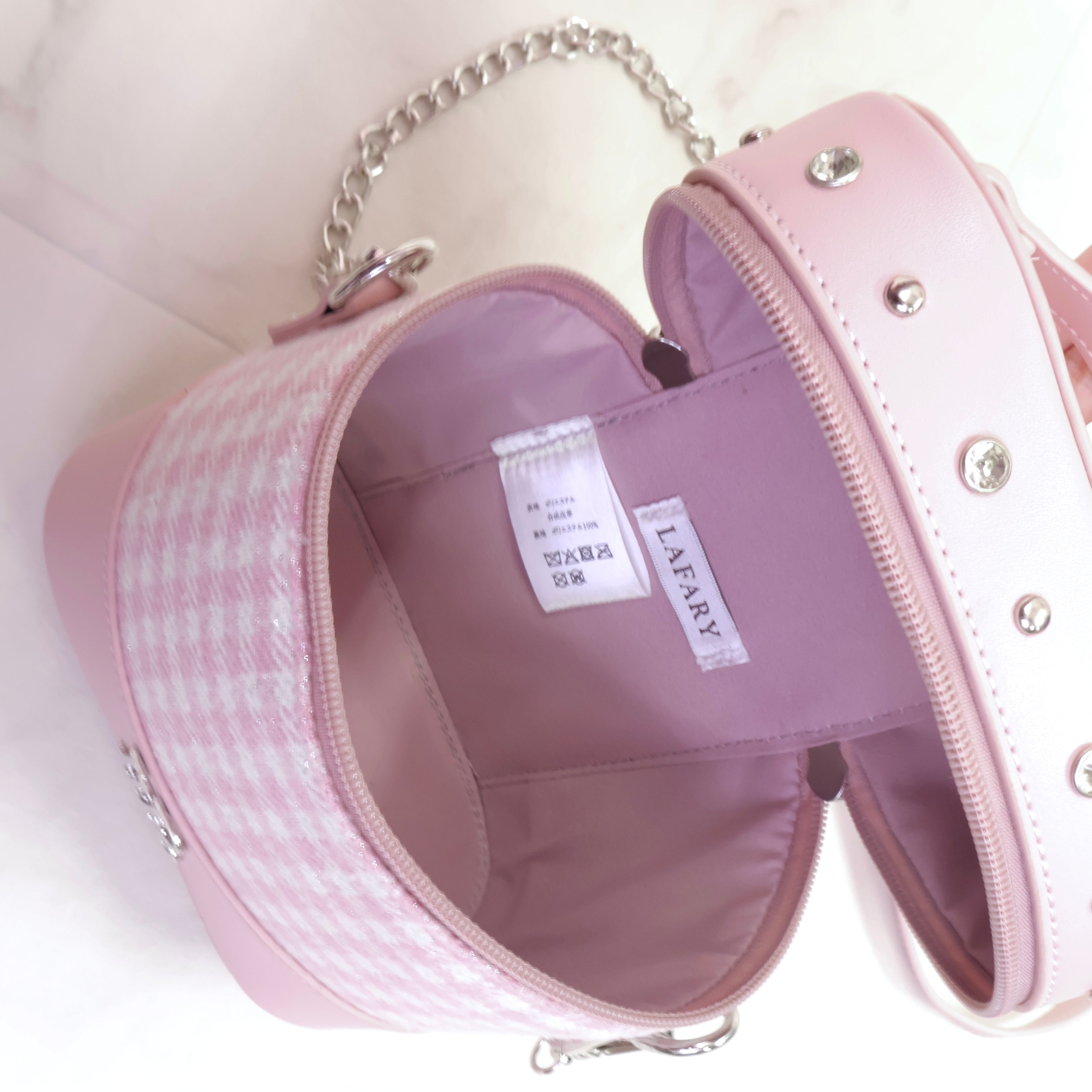 LAFARY closet》ギンガム合皮バニティバッグ- LAFARY ONLINE