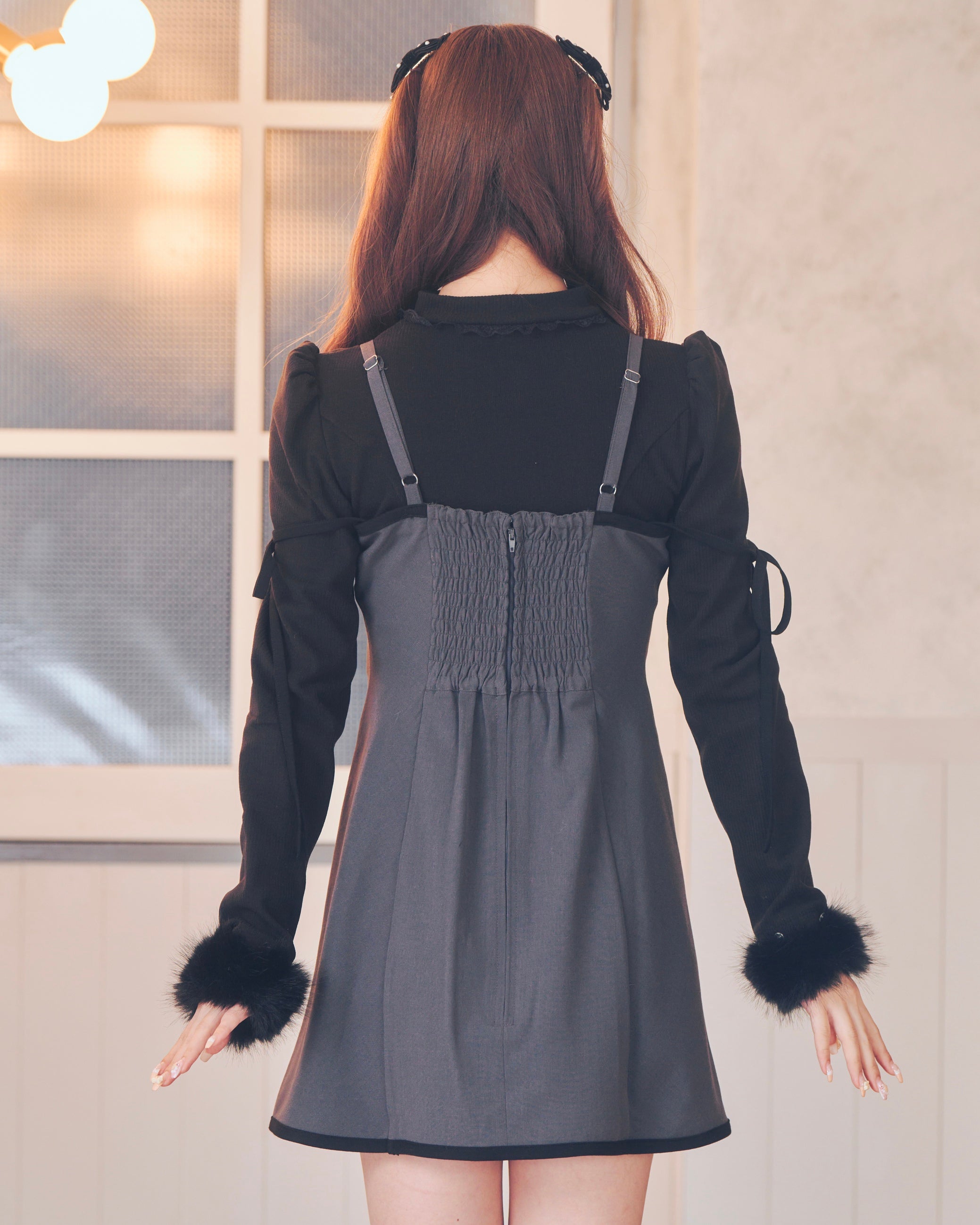 《LAFARY》ロゴ刺繍キャミワンピース