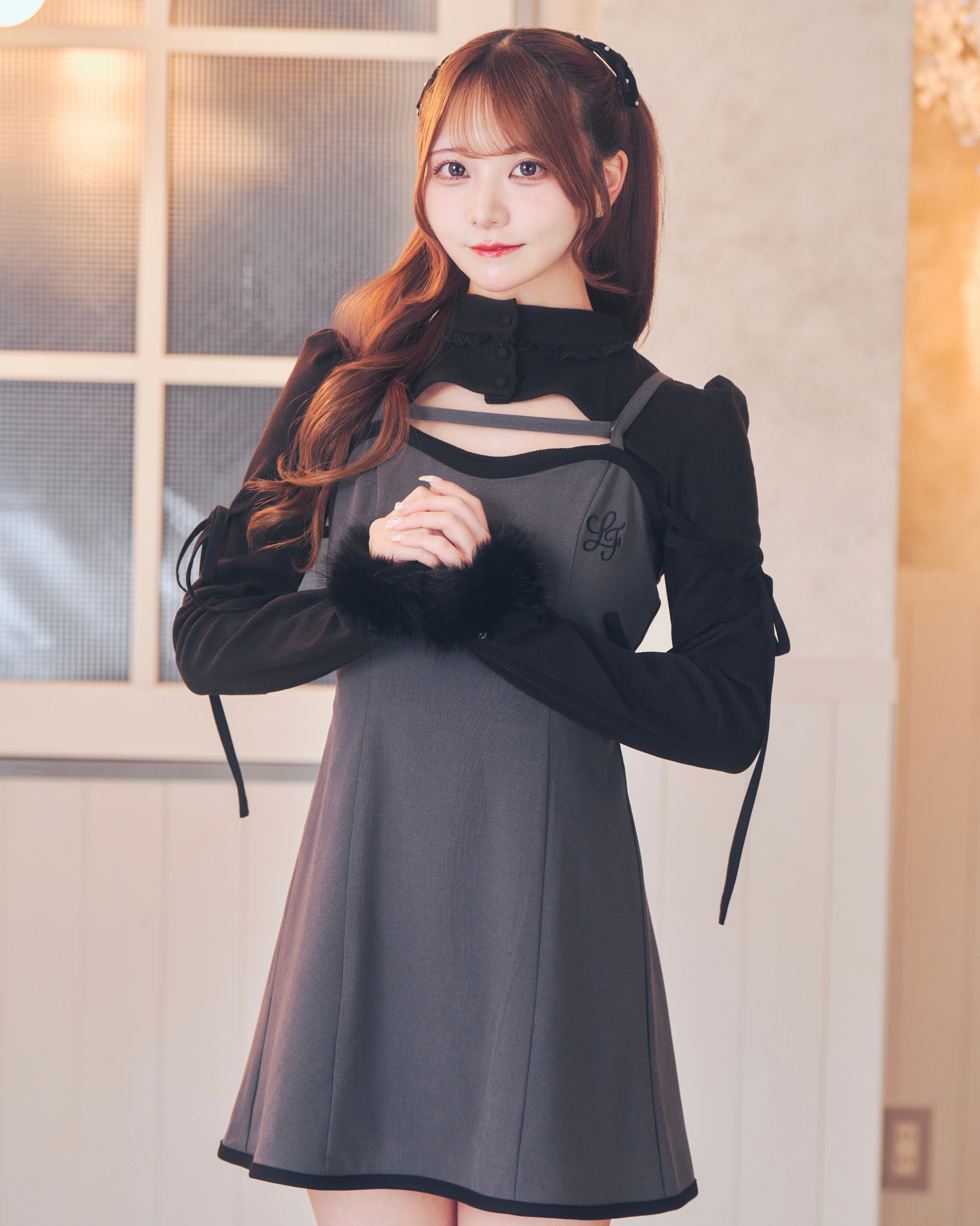 LAFARY》ロゴ刺繍キャミワンピース- LAFARY ONLINE